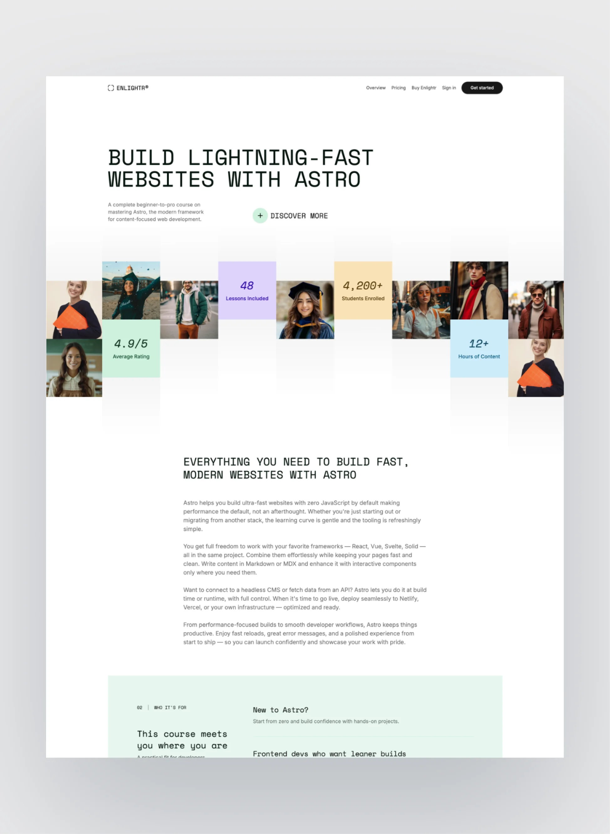Enlightr page preview