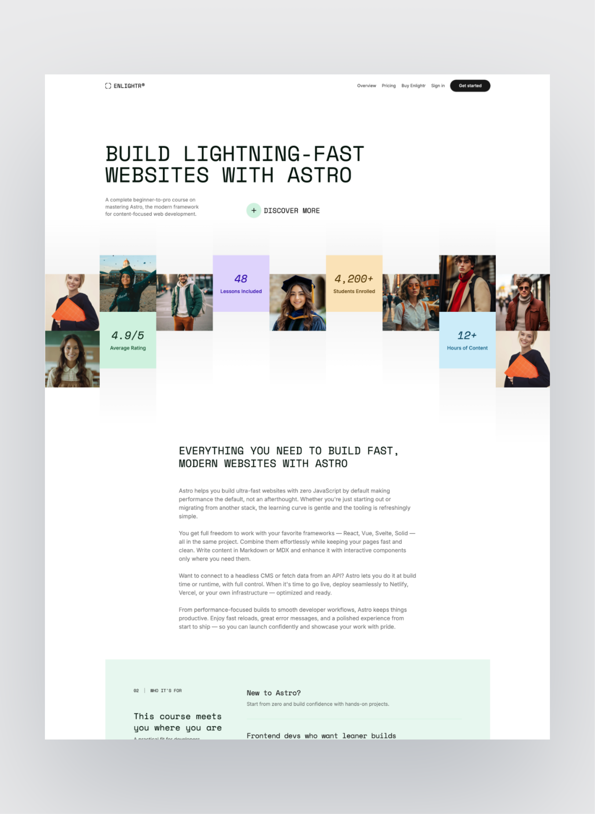 Enlightr page preview