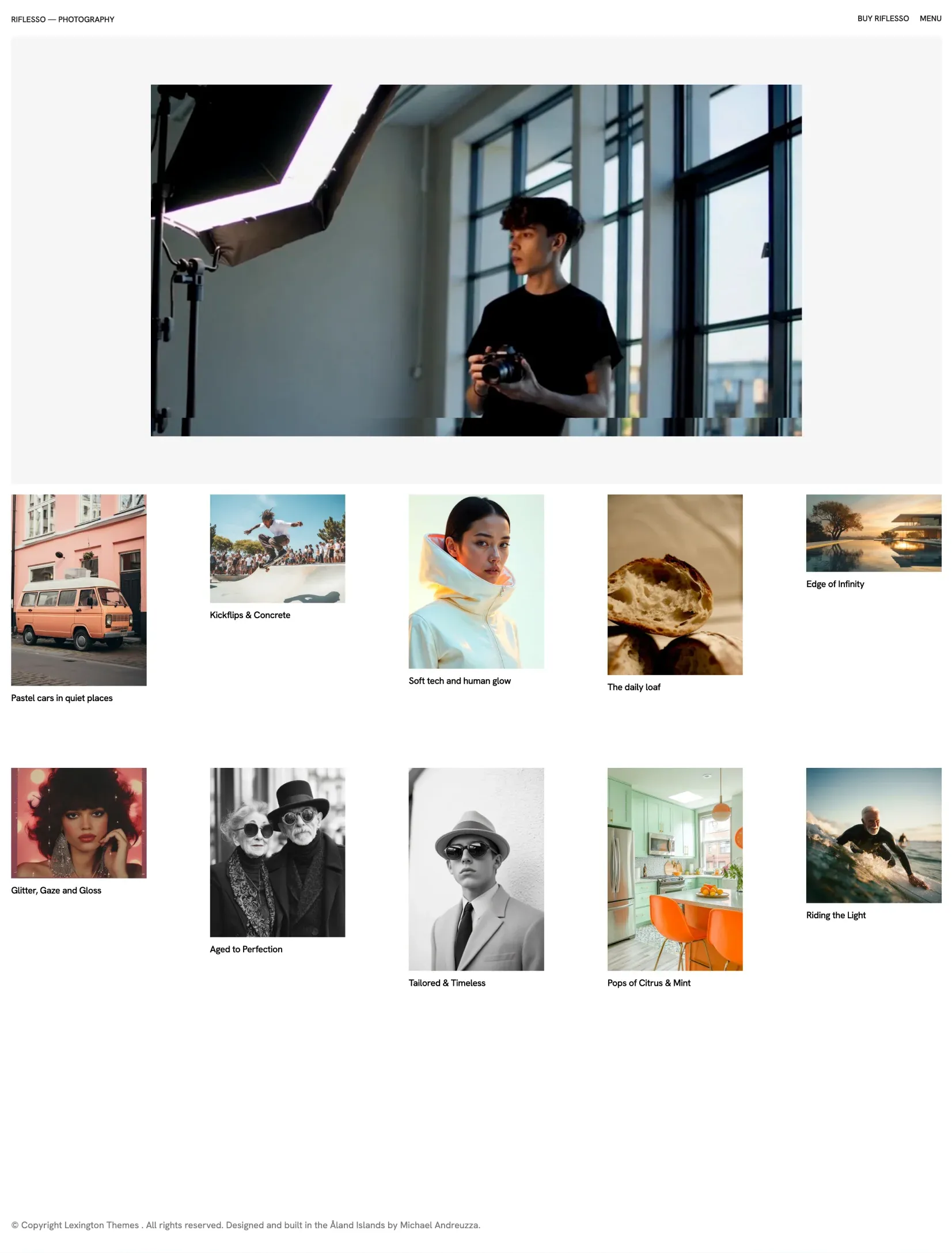 Riflesso homepage layout