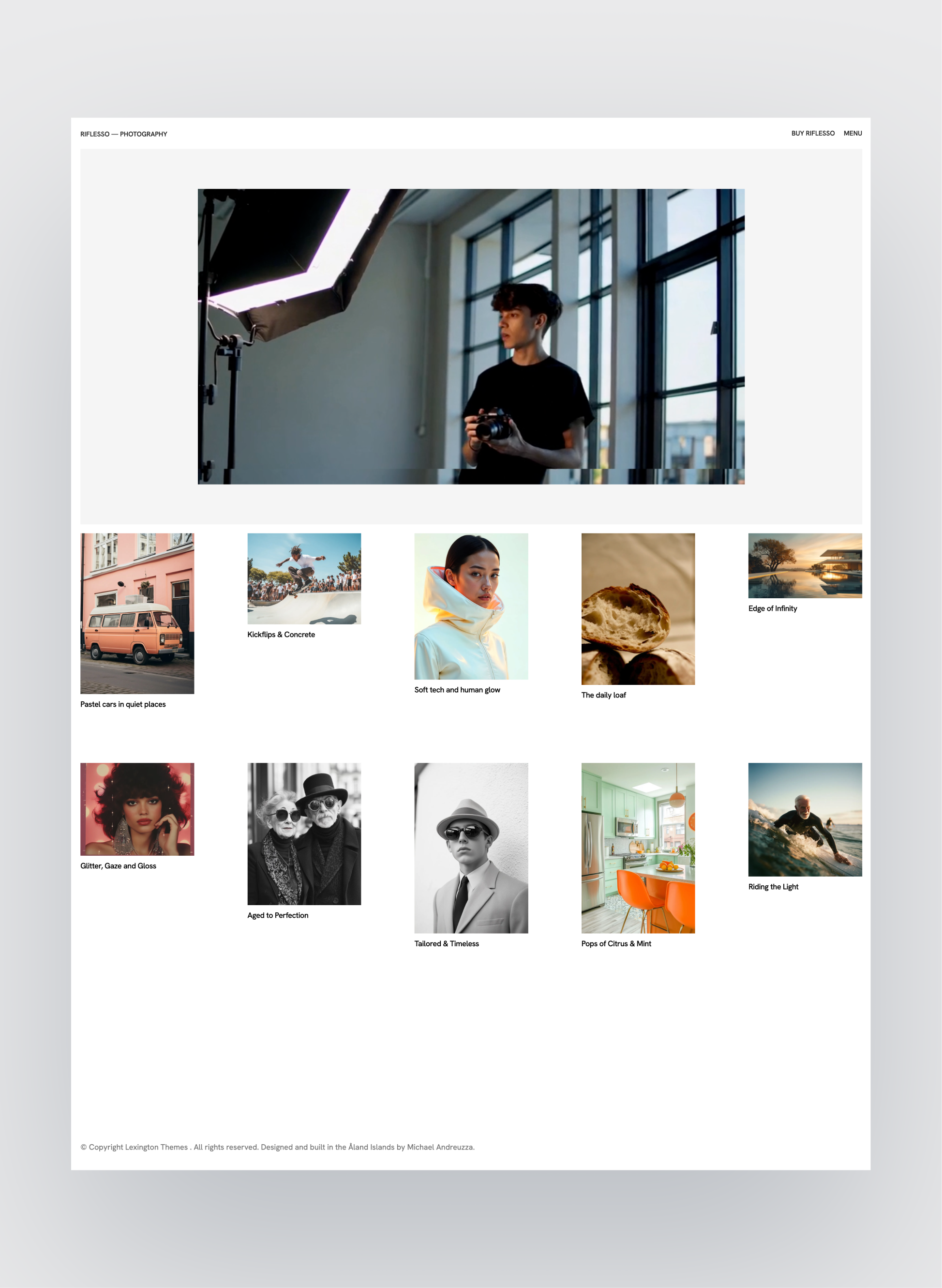 Riflesso homepage layout