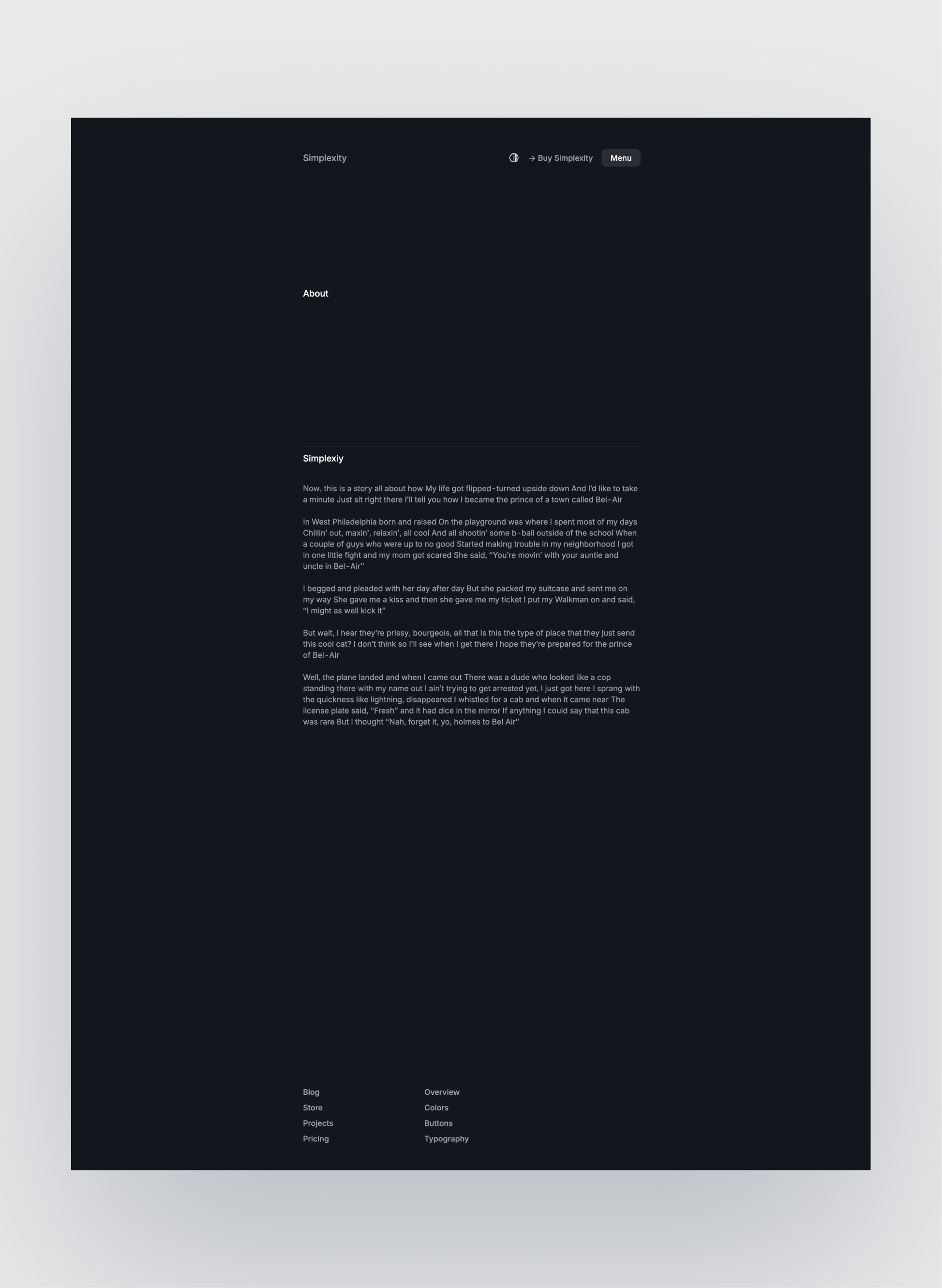 Simplexity mobile navigation