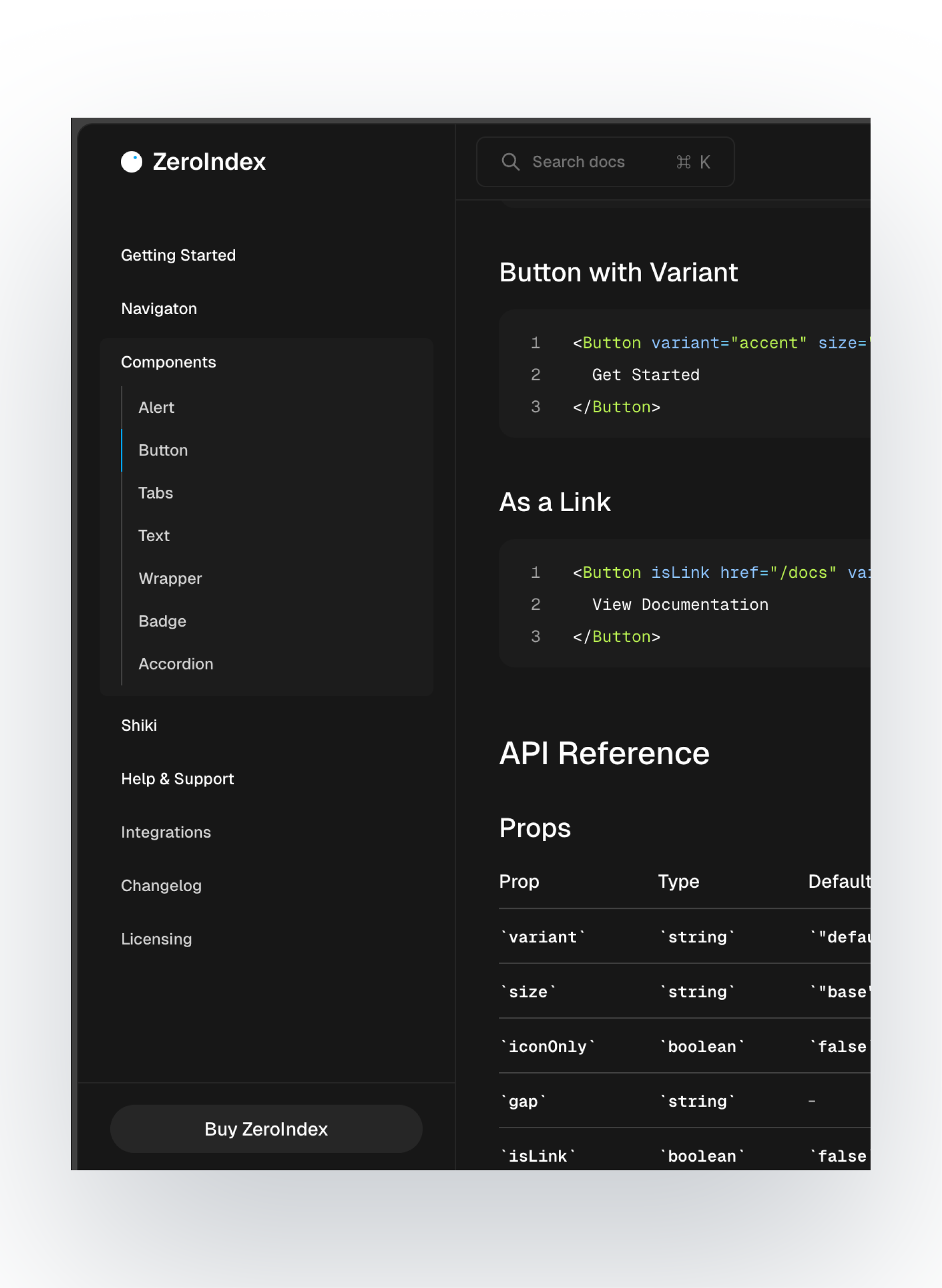ZeroIndex tutorials section
