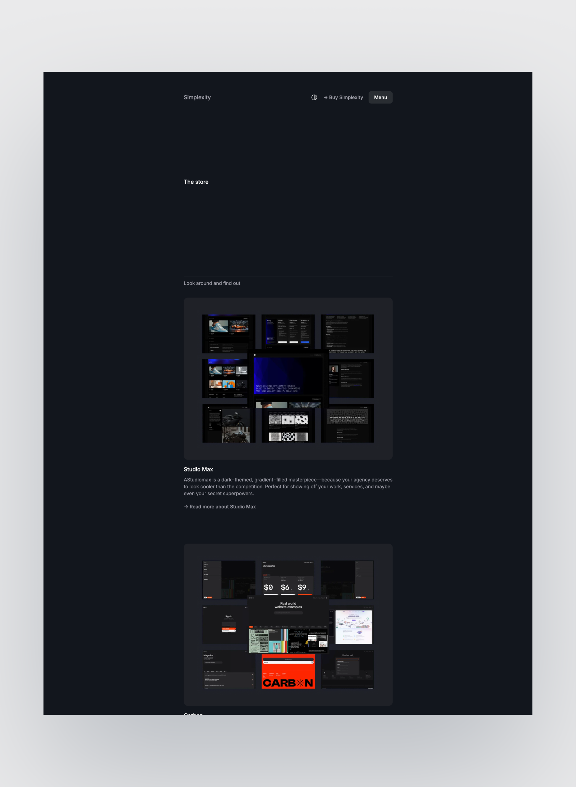 Simplexity search functionality