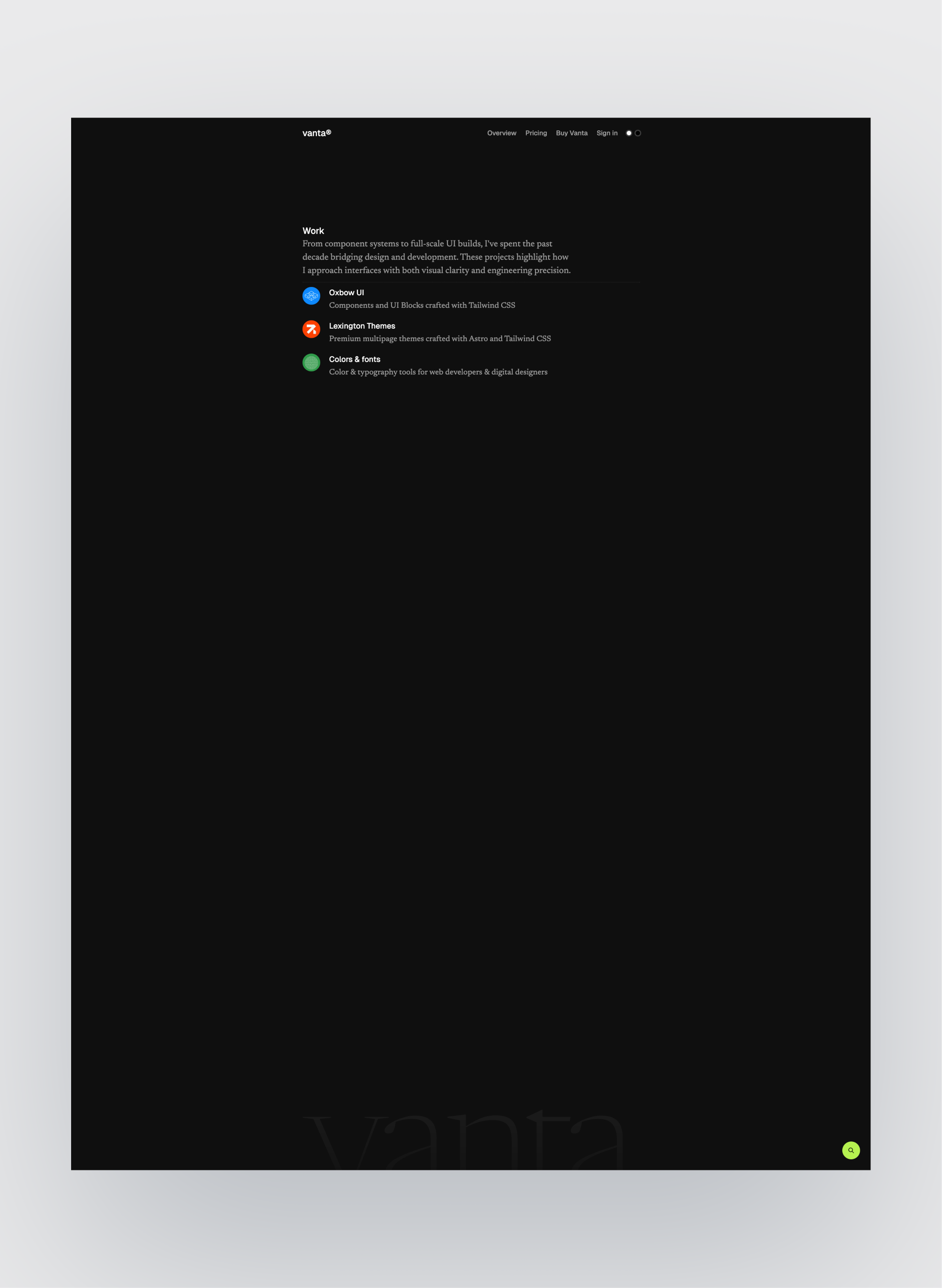 Vanta video player integration