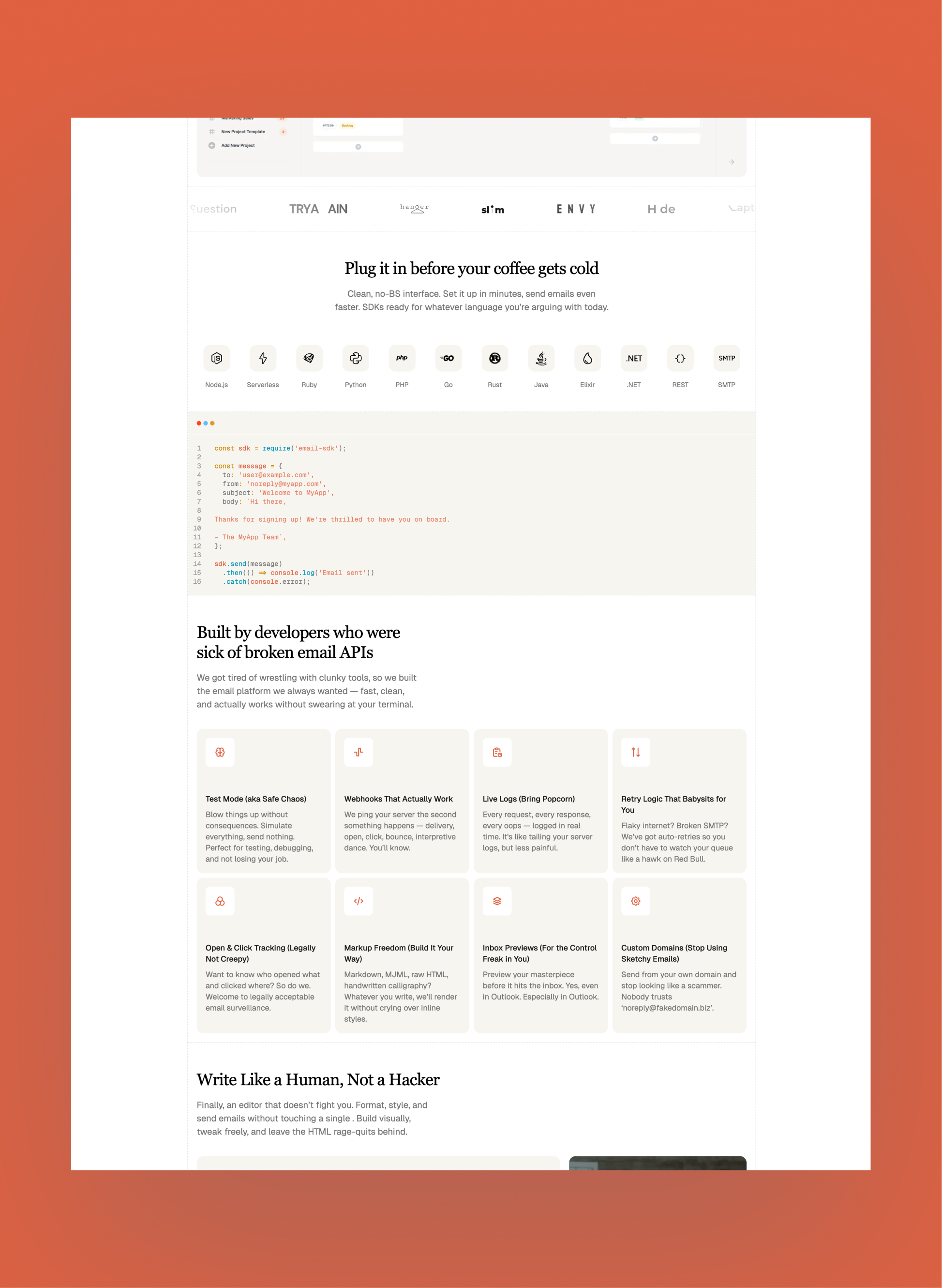 Brightlight about page layout