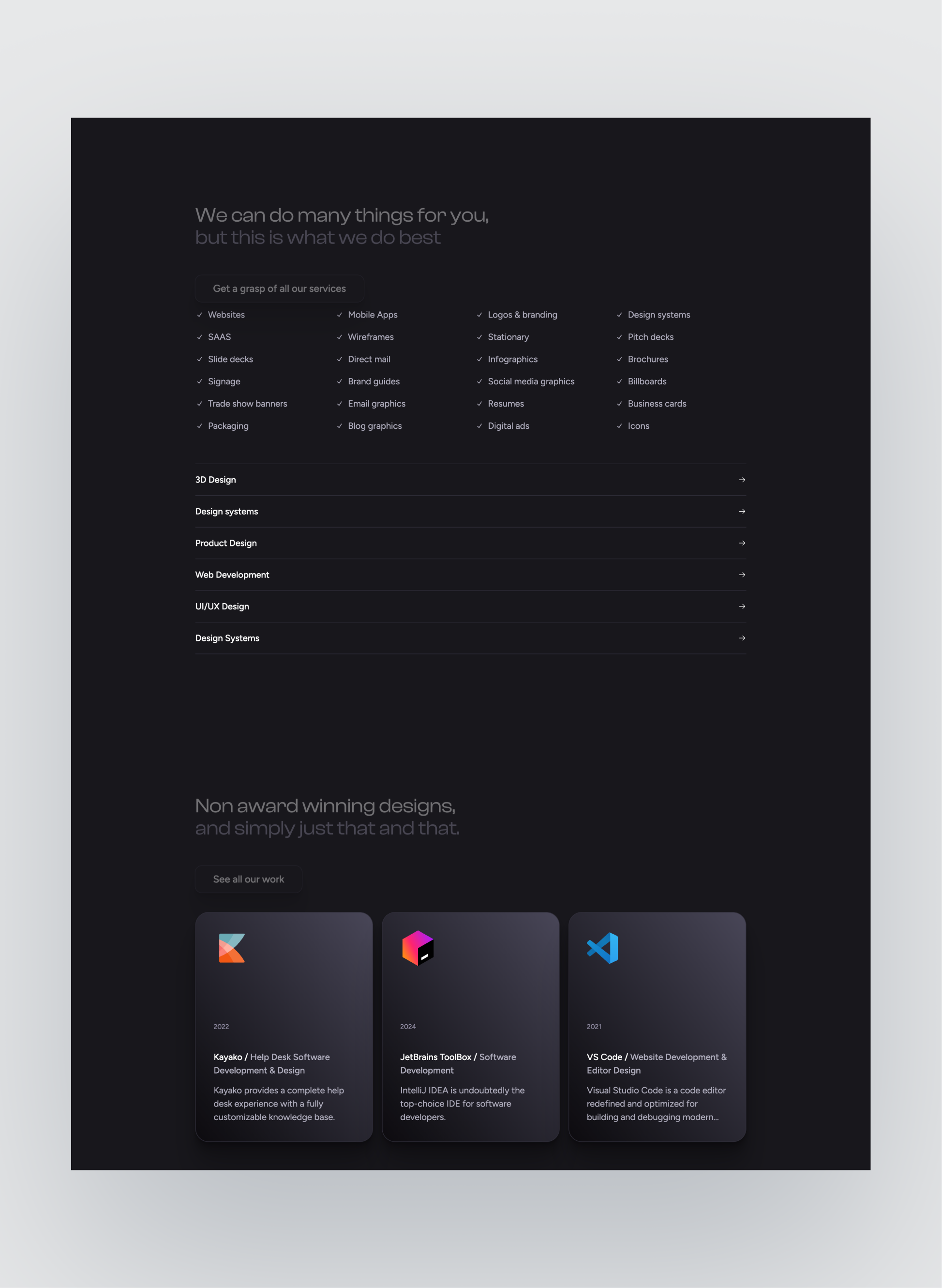 Aubergine services layout