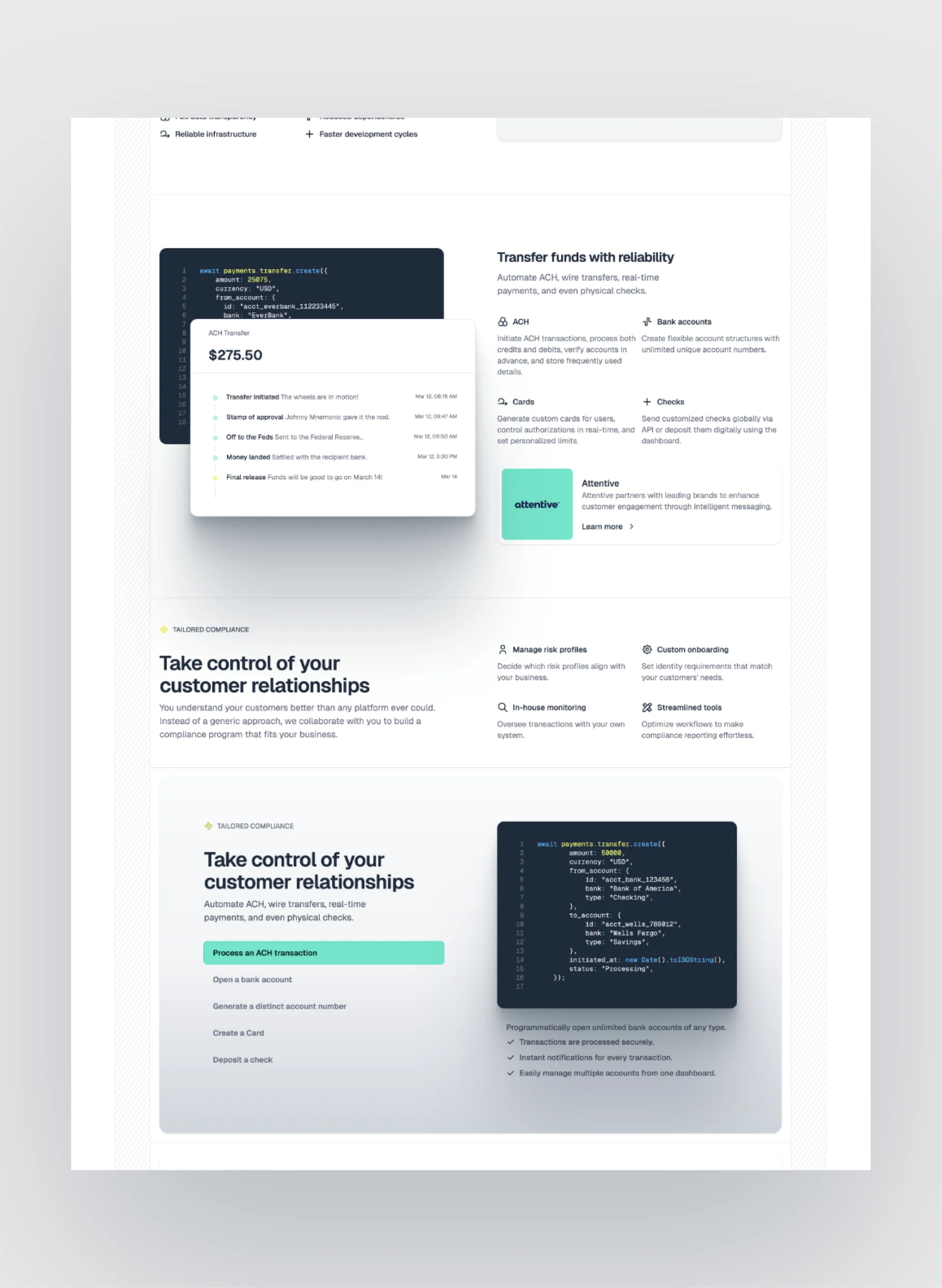 Spazio Bianco pricing page layout