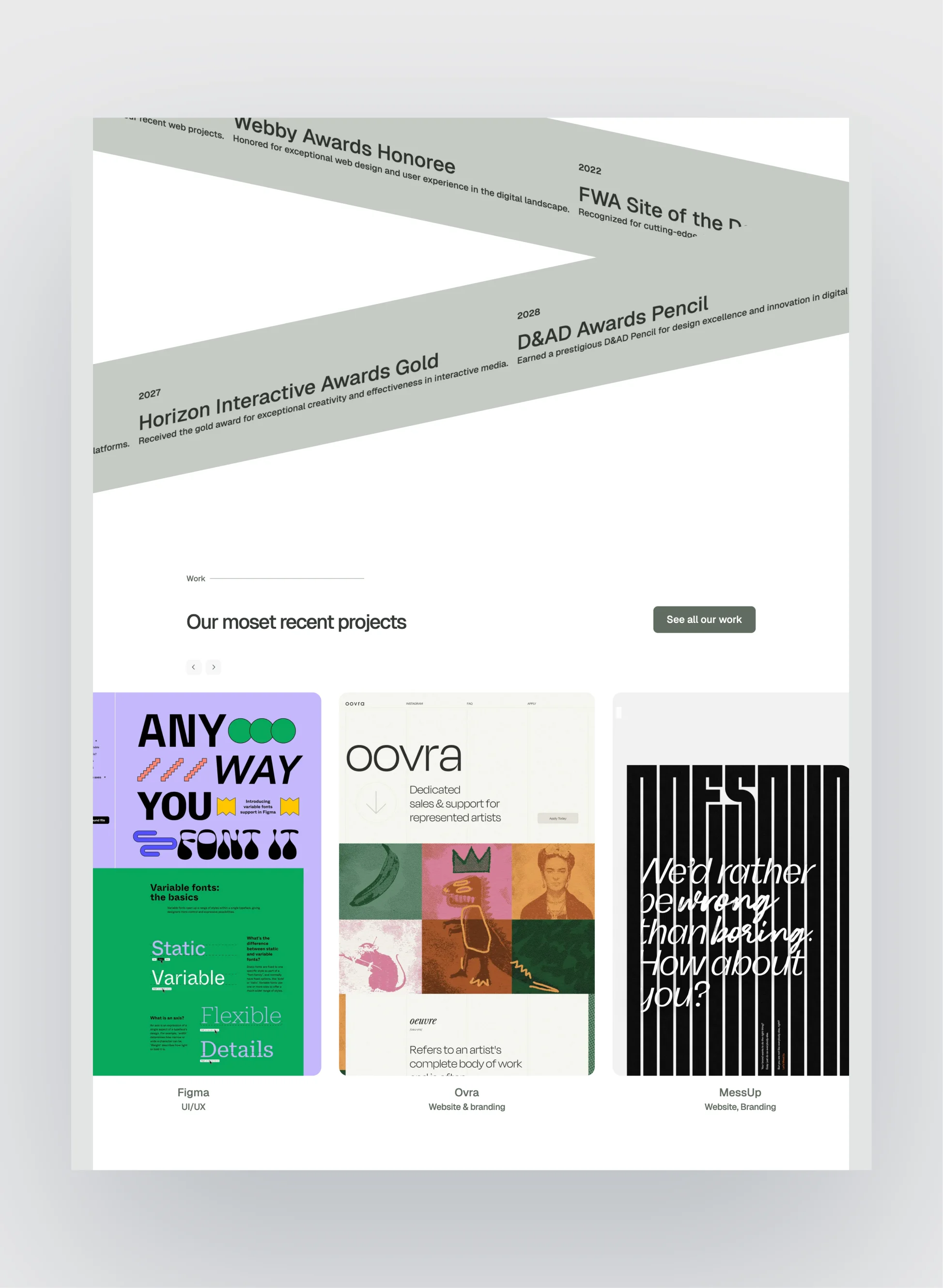 Outkast about page layout