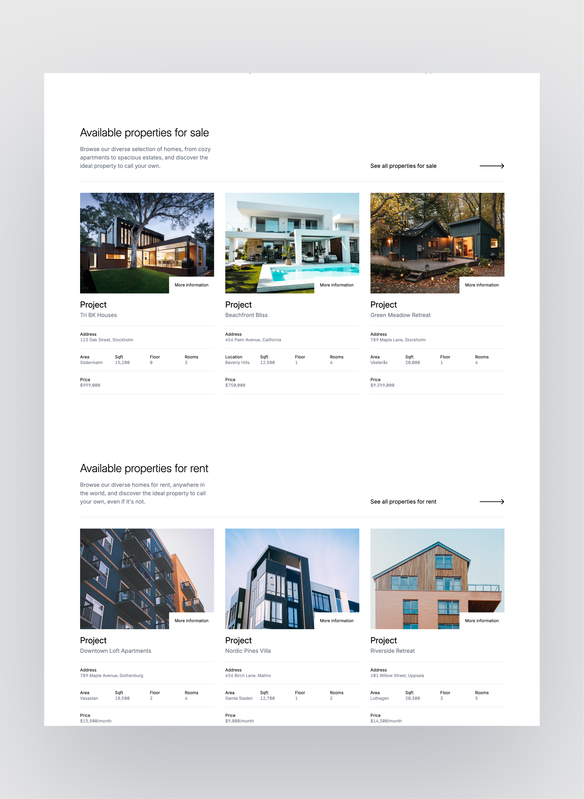 Quartiere property listings grid