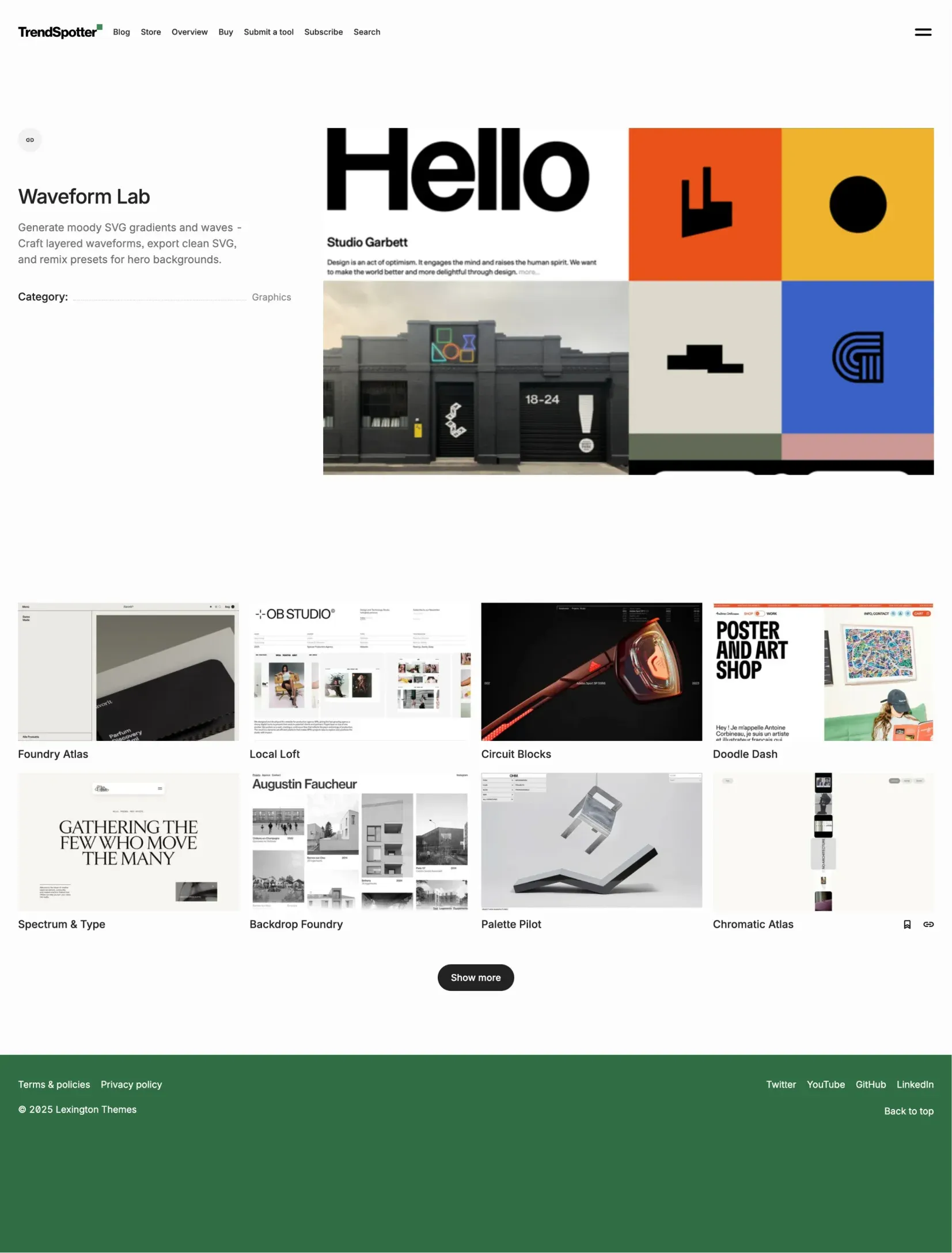 Trendspotter collection creation and management modal