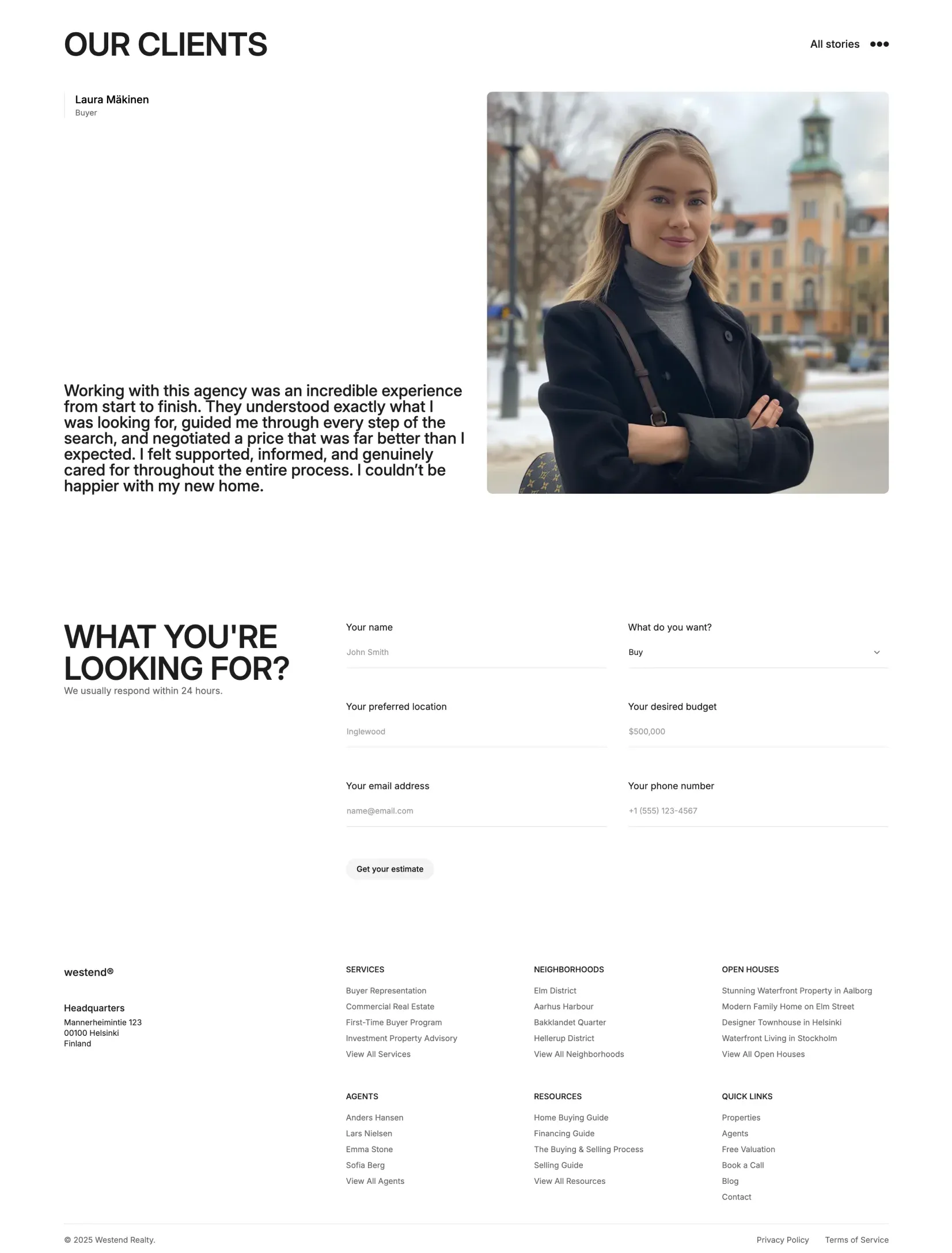 Westend property detail page