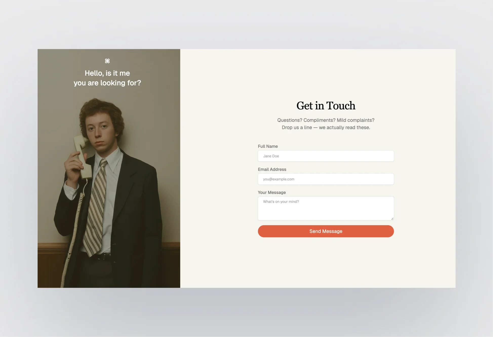 Brightlight team page layout