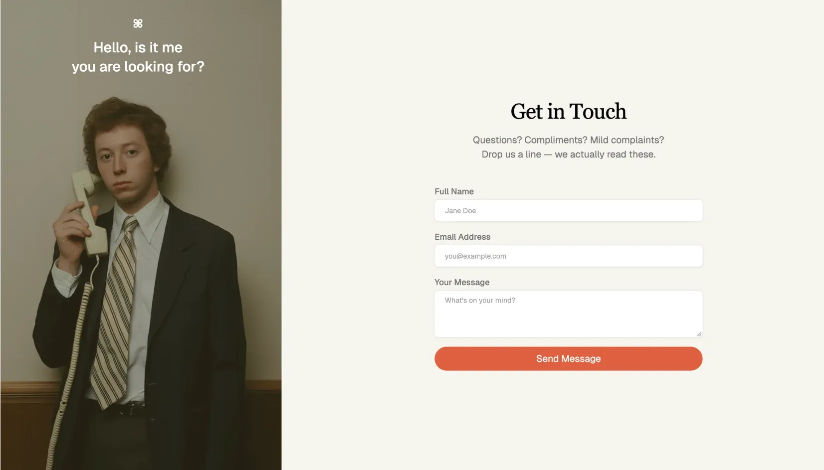 Brightlight team page layout