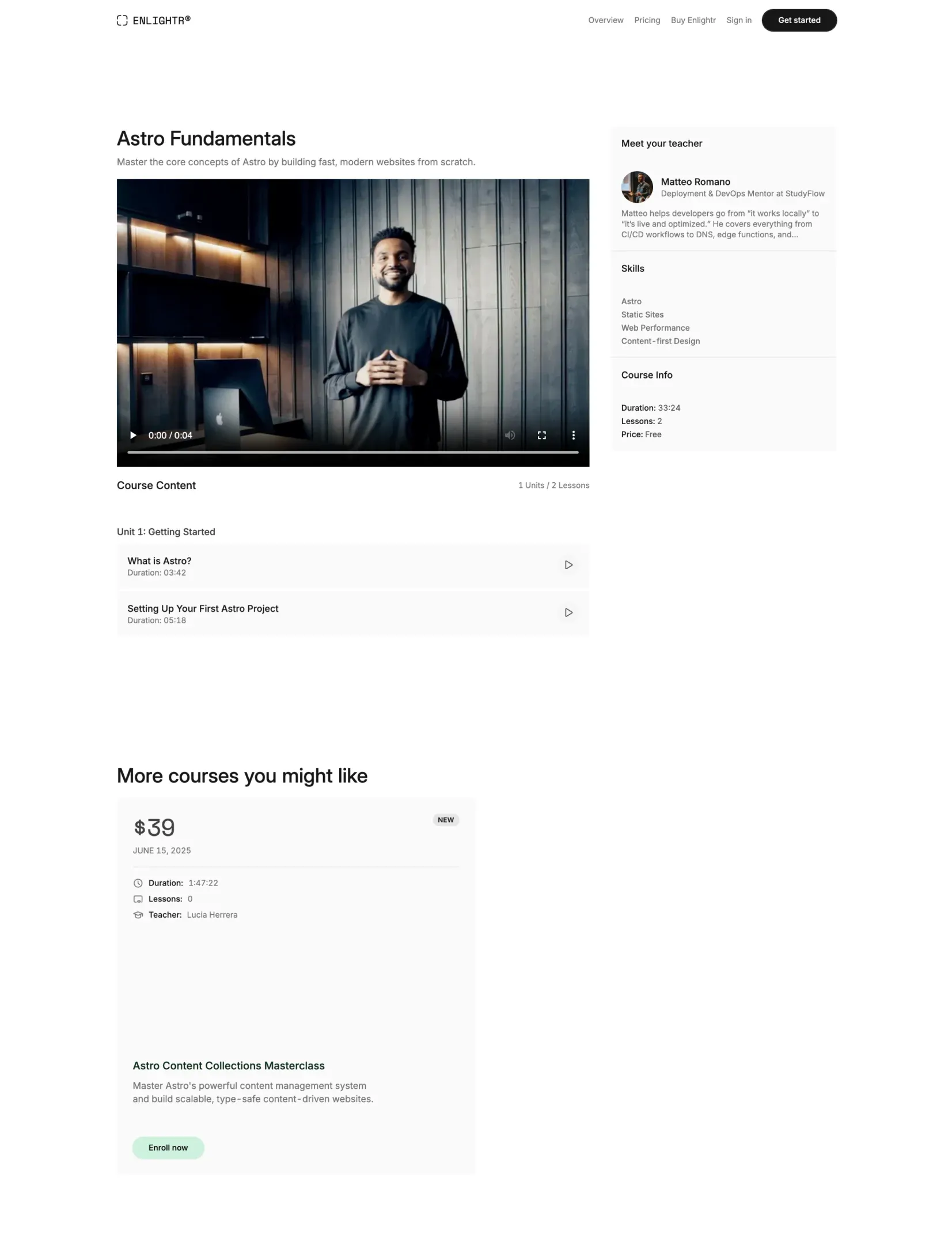 Enlightr page preview