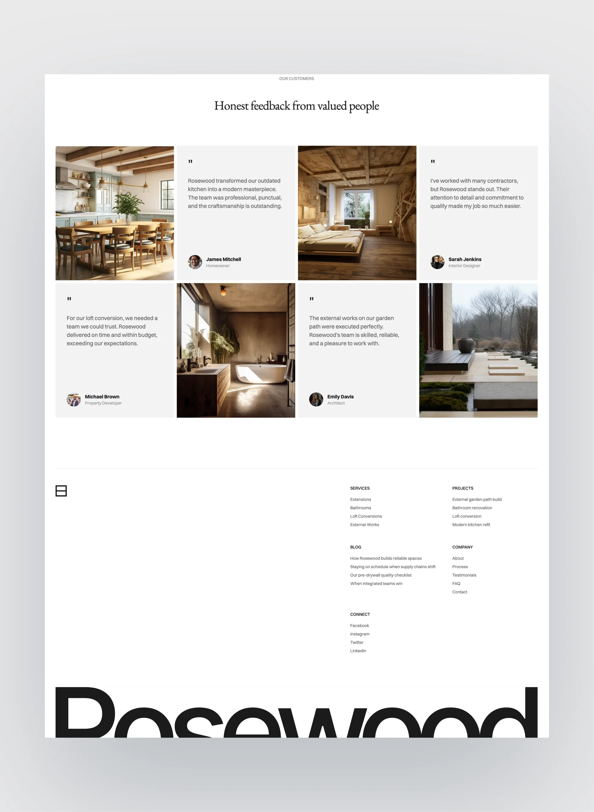 Rosewood detailed project case study page