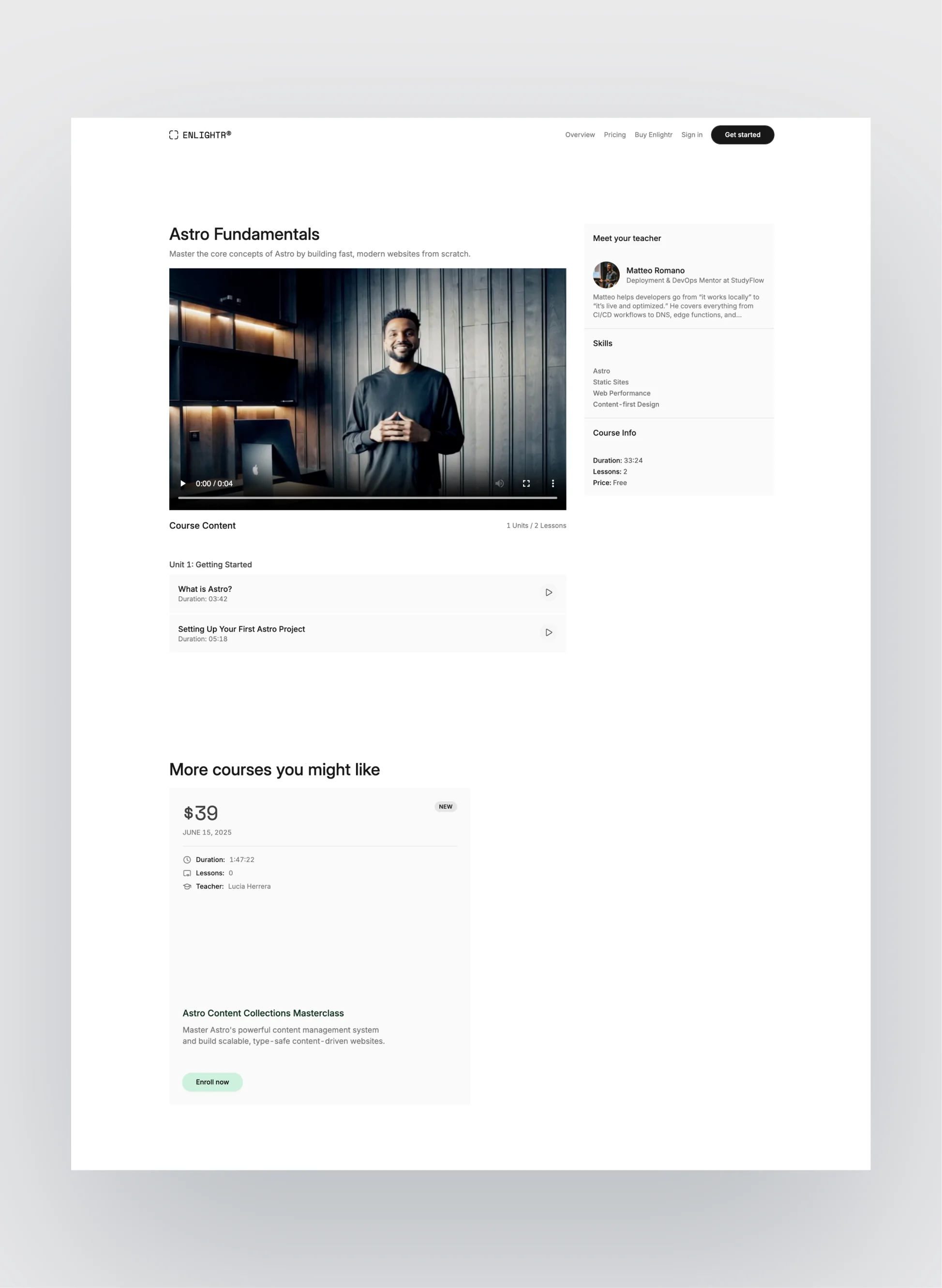 Enlightr page preview