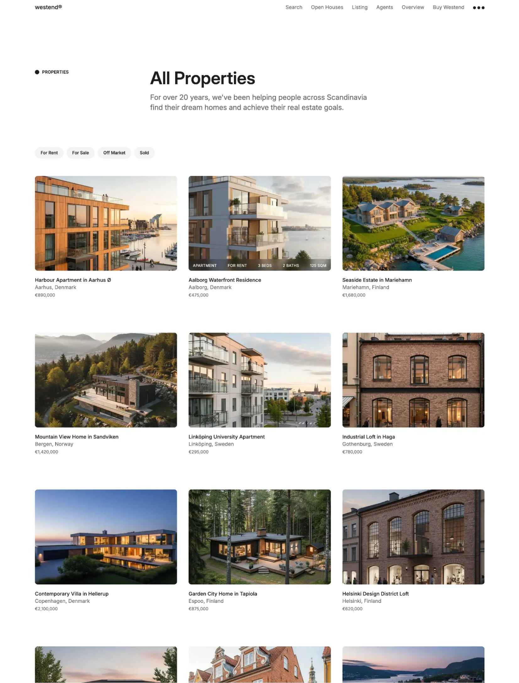 Westend agents directory page