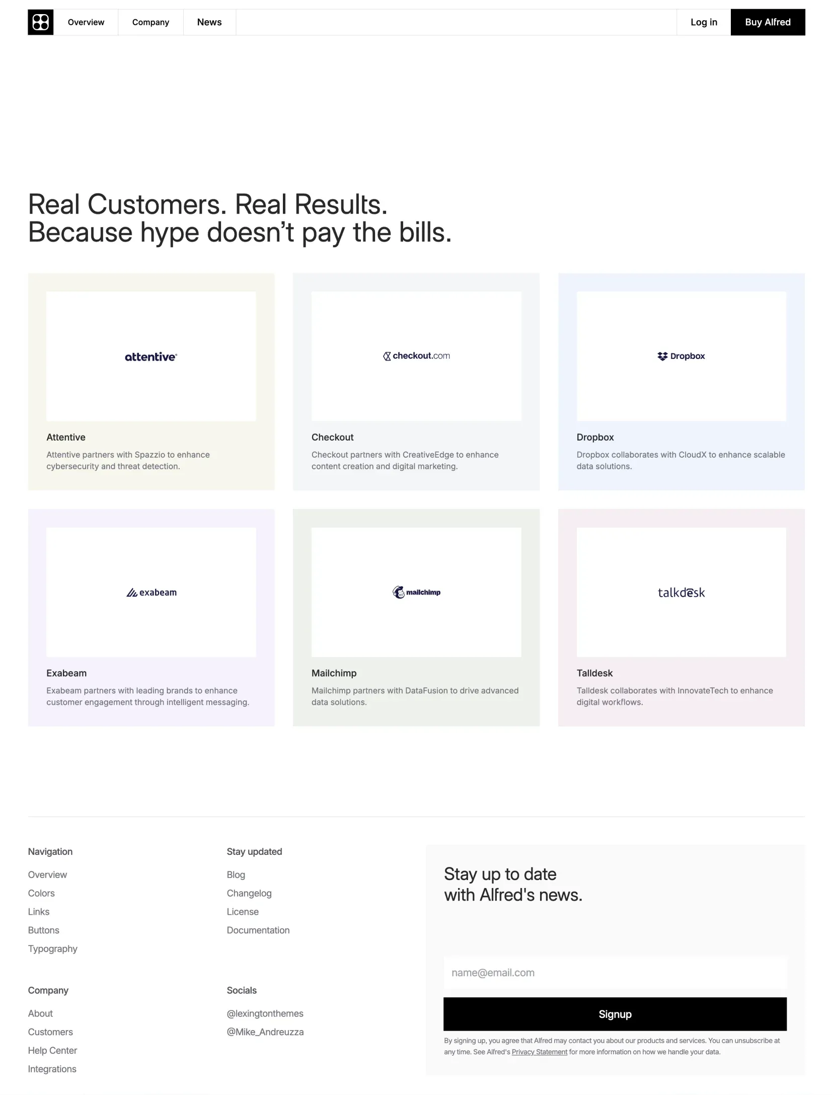 Alfred blog layout