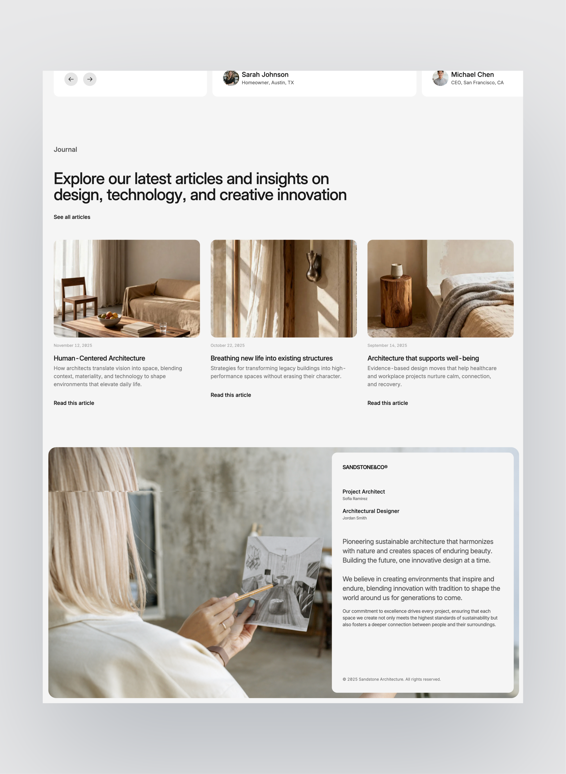 Sandstone careers and job listing page