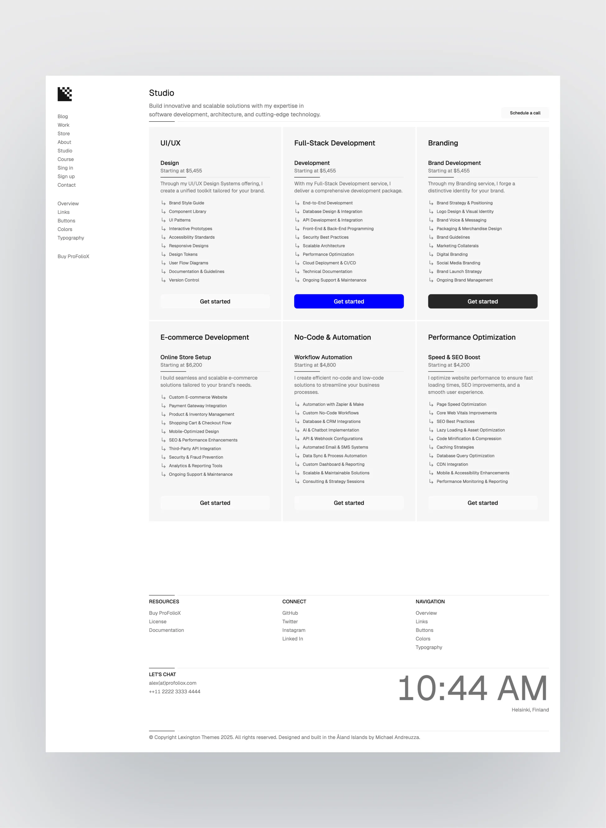 Pro FolioX studio overview