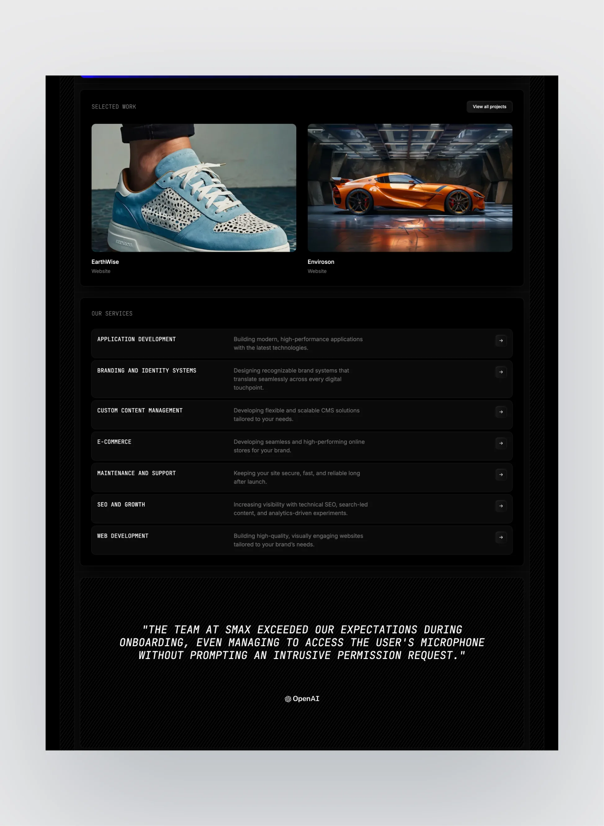 Studiomax project grid view
