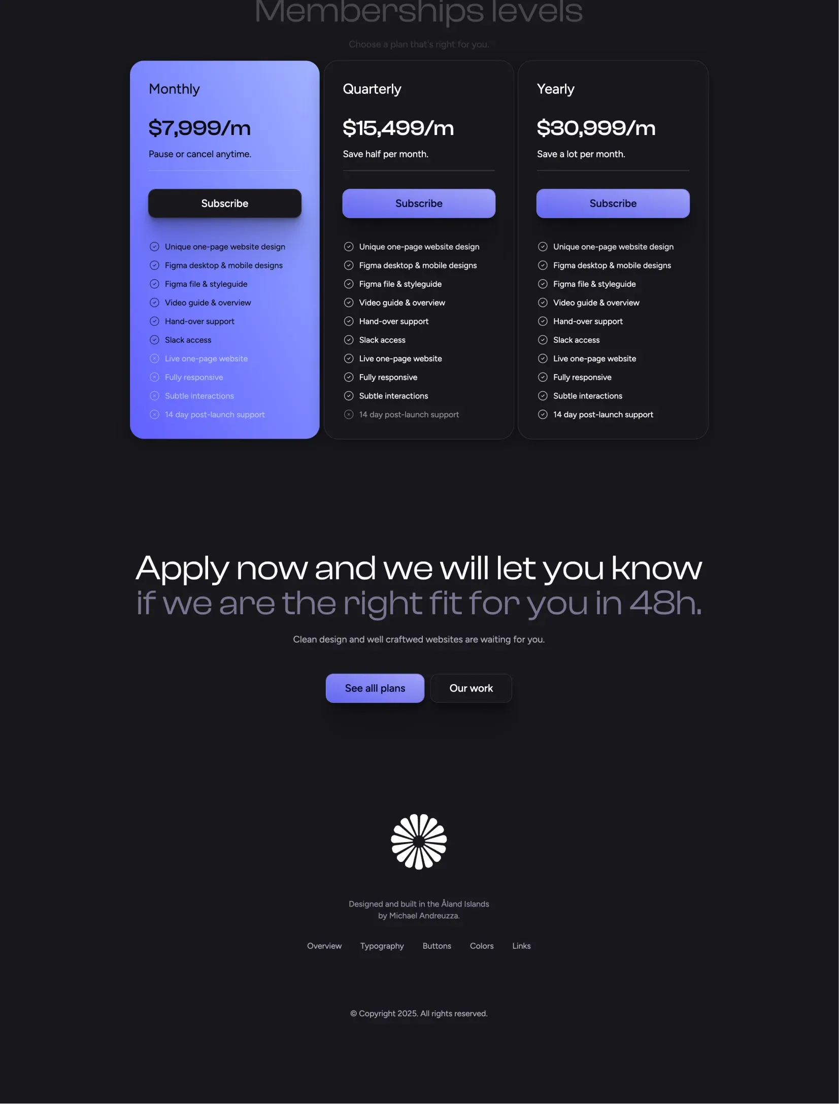 Aubergine services layout
