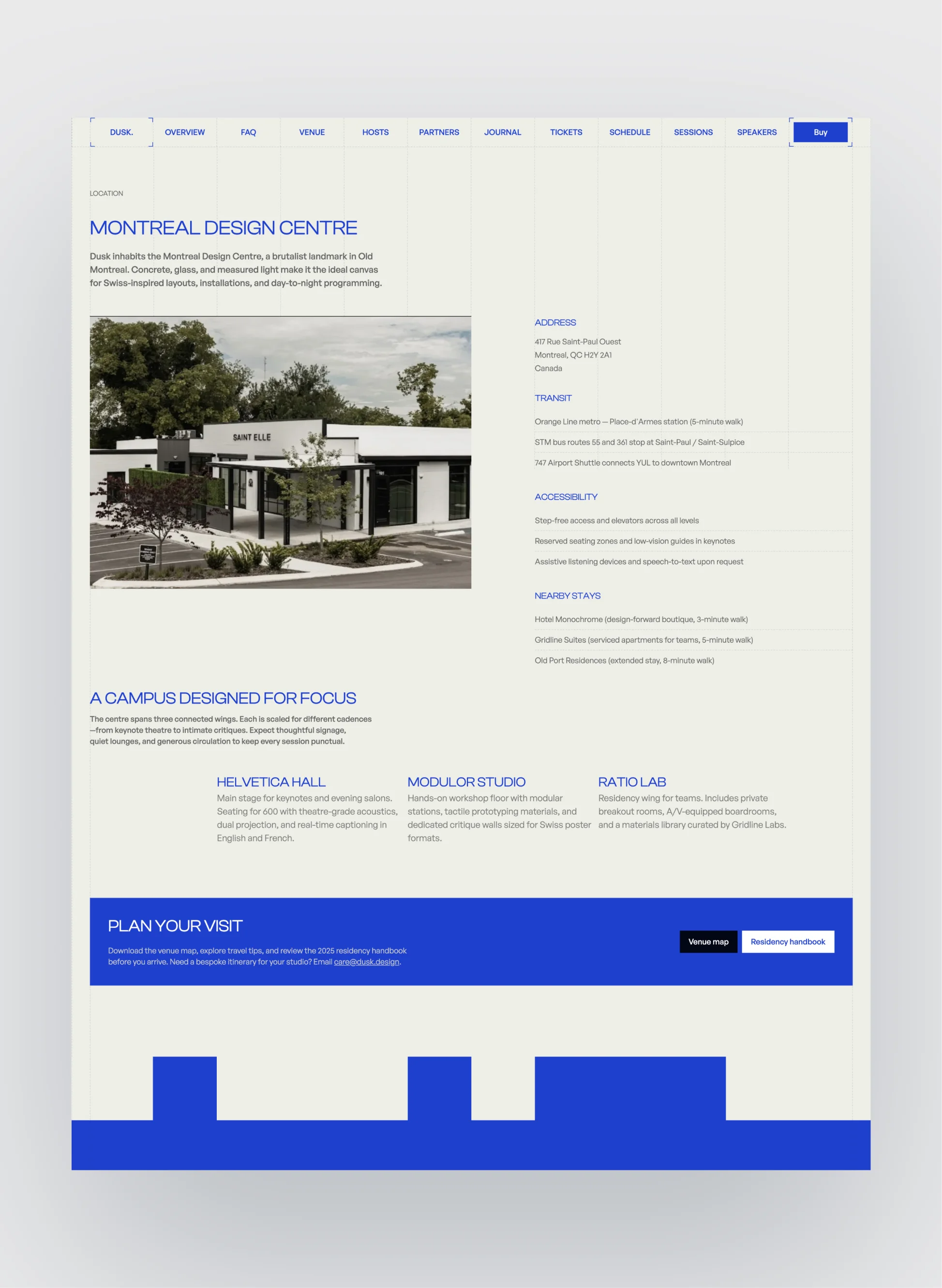 Dusk sponsors and partner showcase section