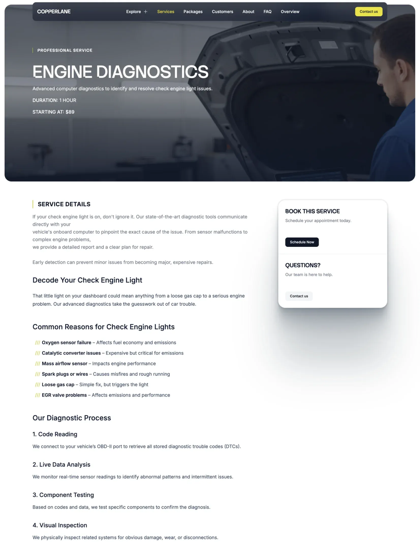 Copperlane blog and guides layout for car care content