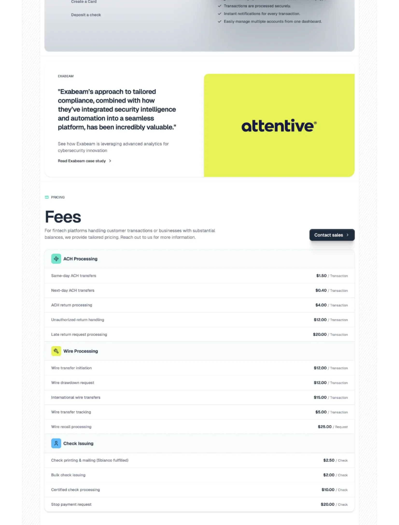 Spazio Bianco integrations section
