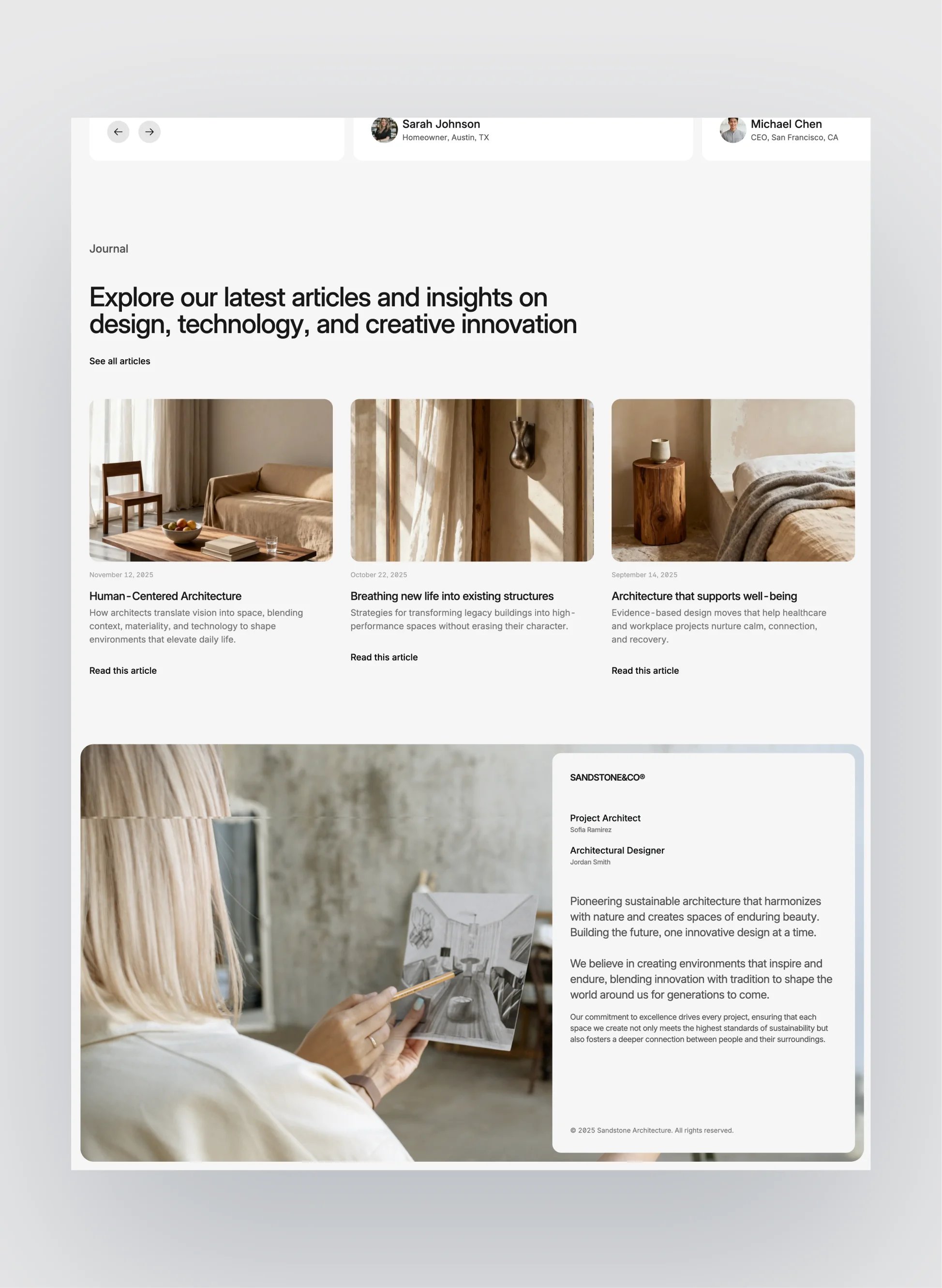 Sandstone careers and job listing page