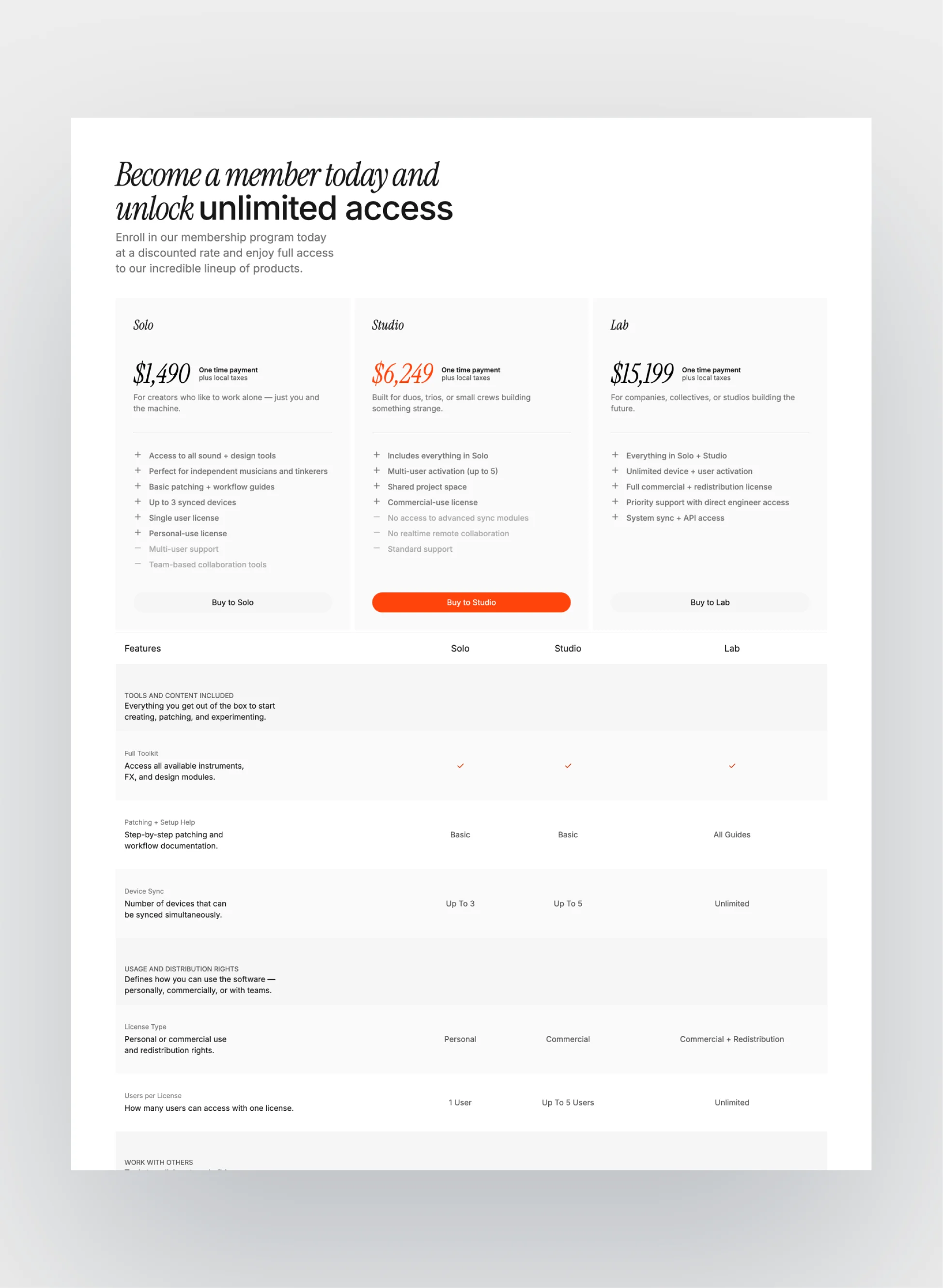 Williamsburg checkout interface