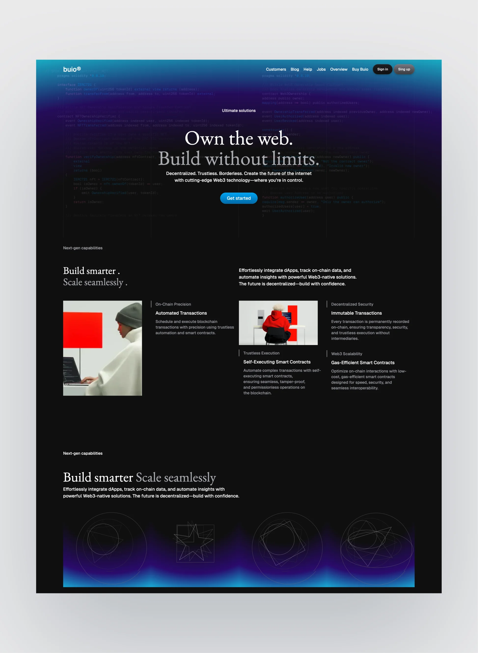 Buio changelog page layout