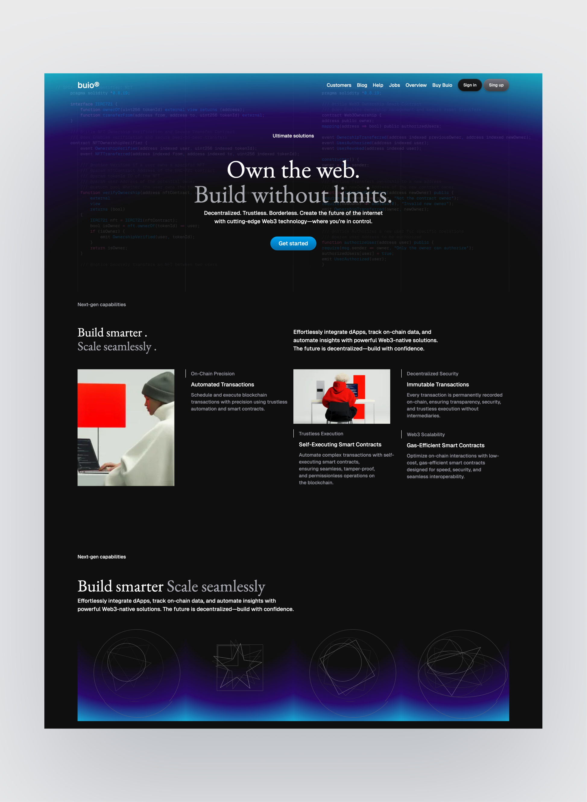 Buio changelog page layout