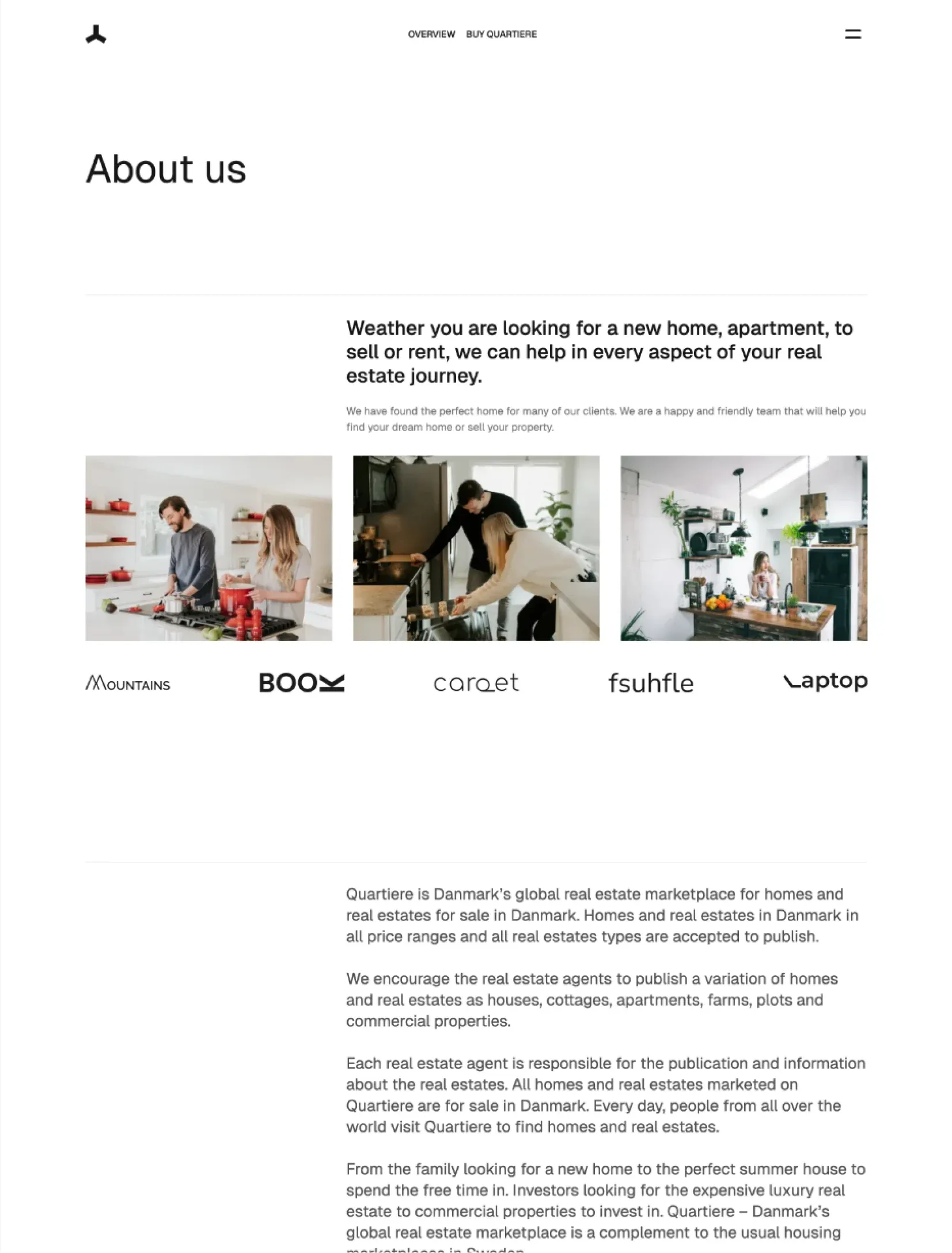 Quartiere agent profile page