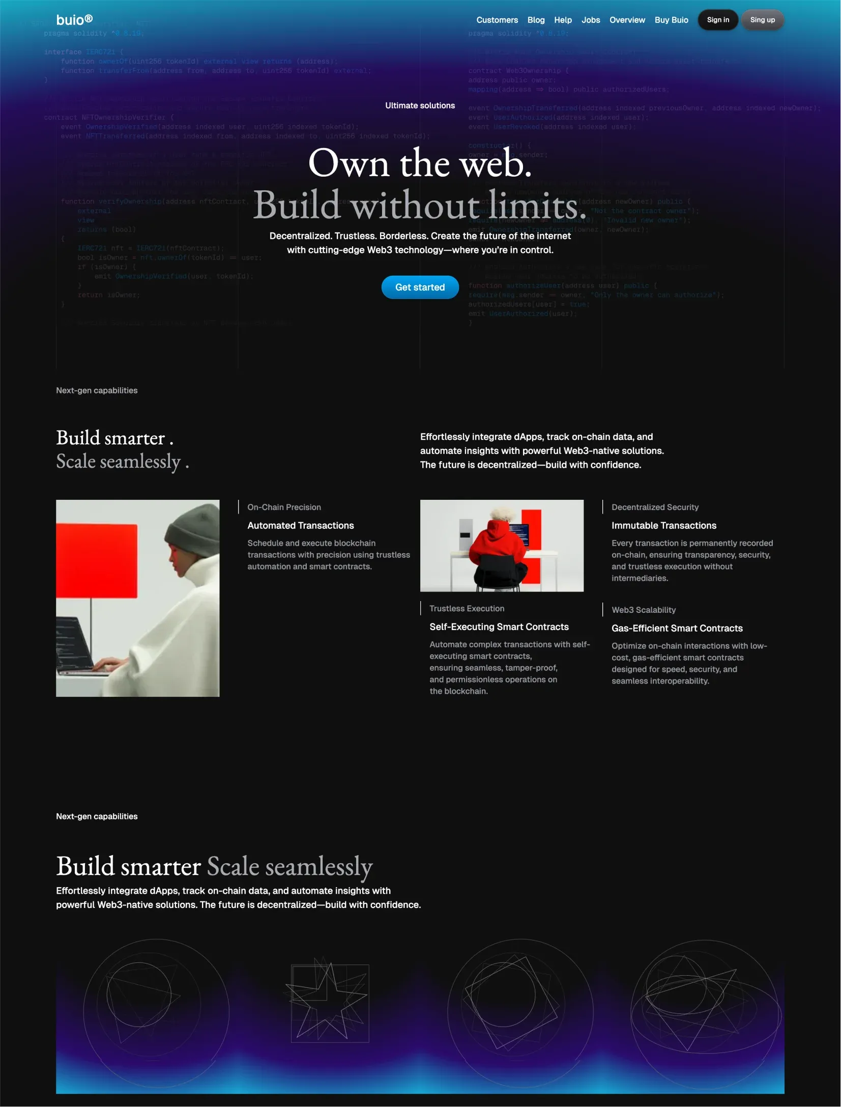 Buio changelog page layout