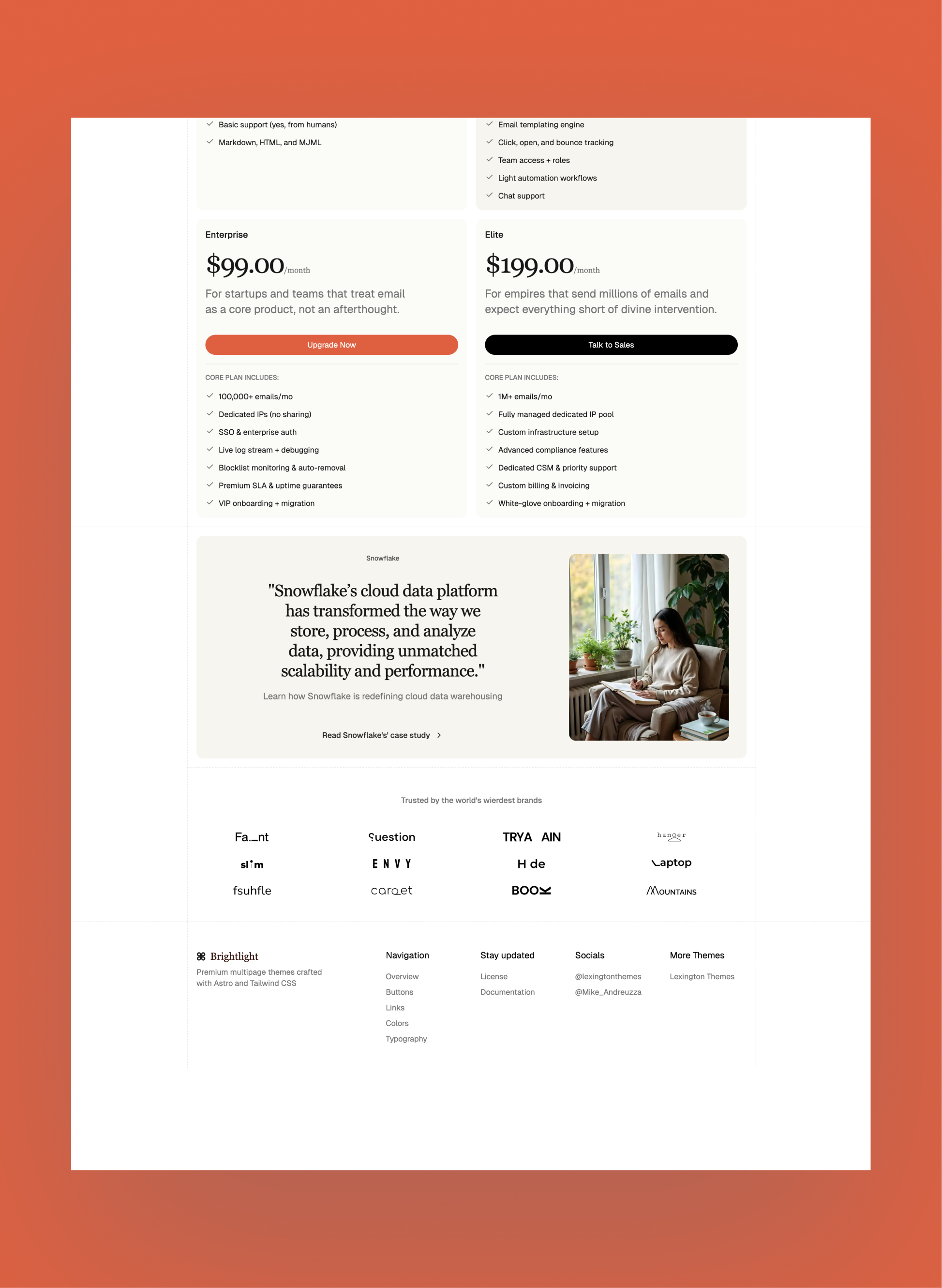 Brightlight changelog layout