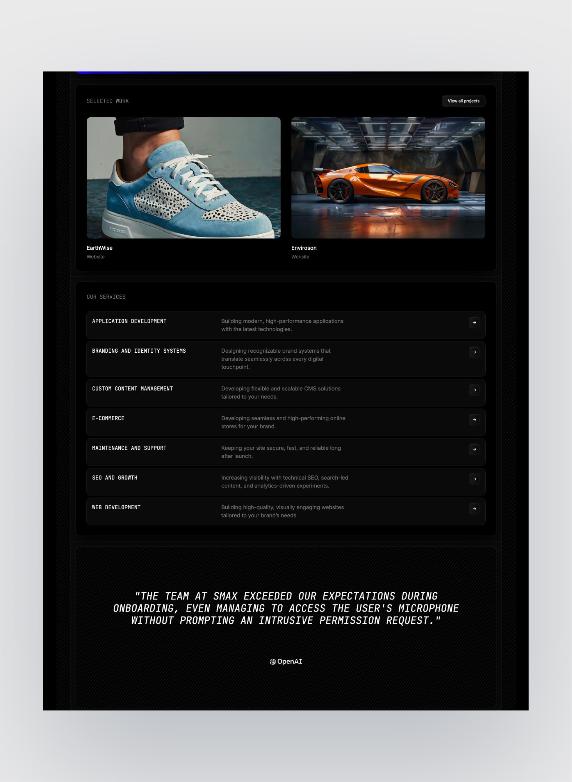 Studiomax project grid view