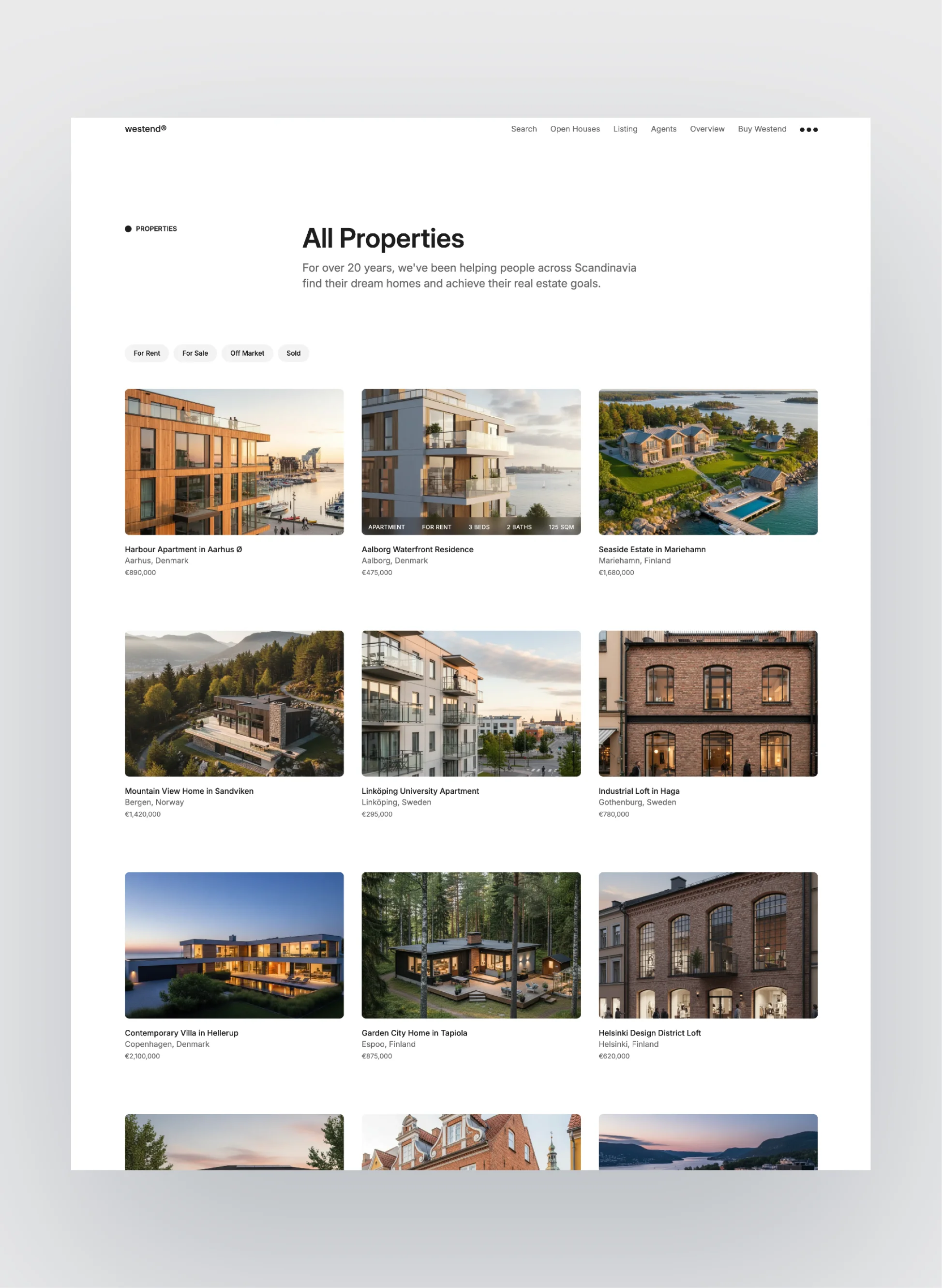 Westend agents directory page