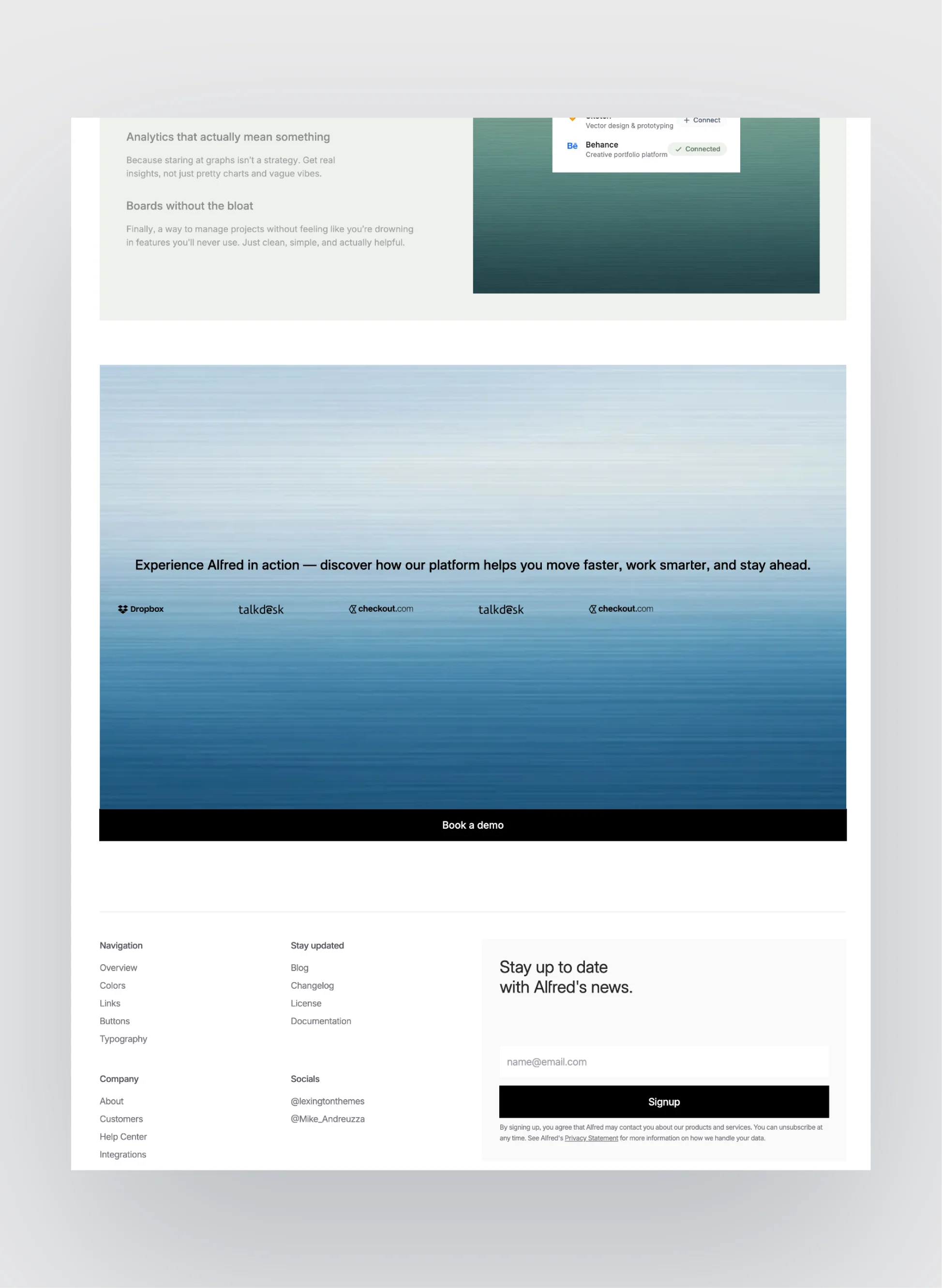 Alfred customers showcase page