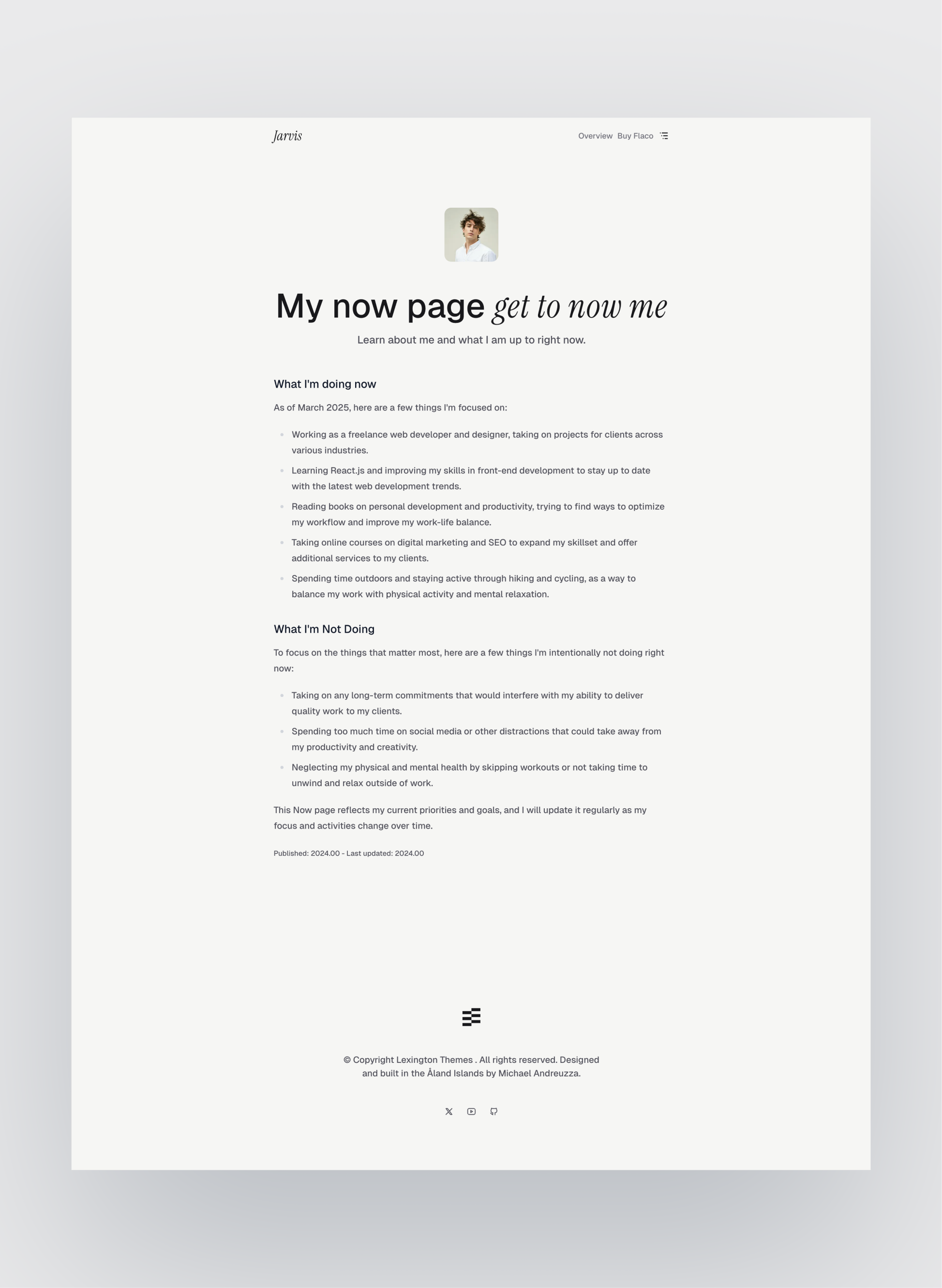 Flaco work showcase layout