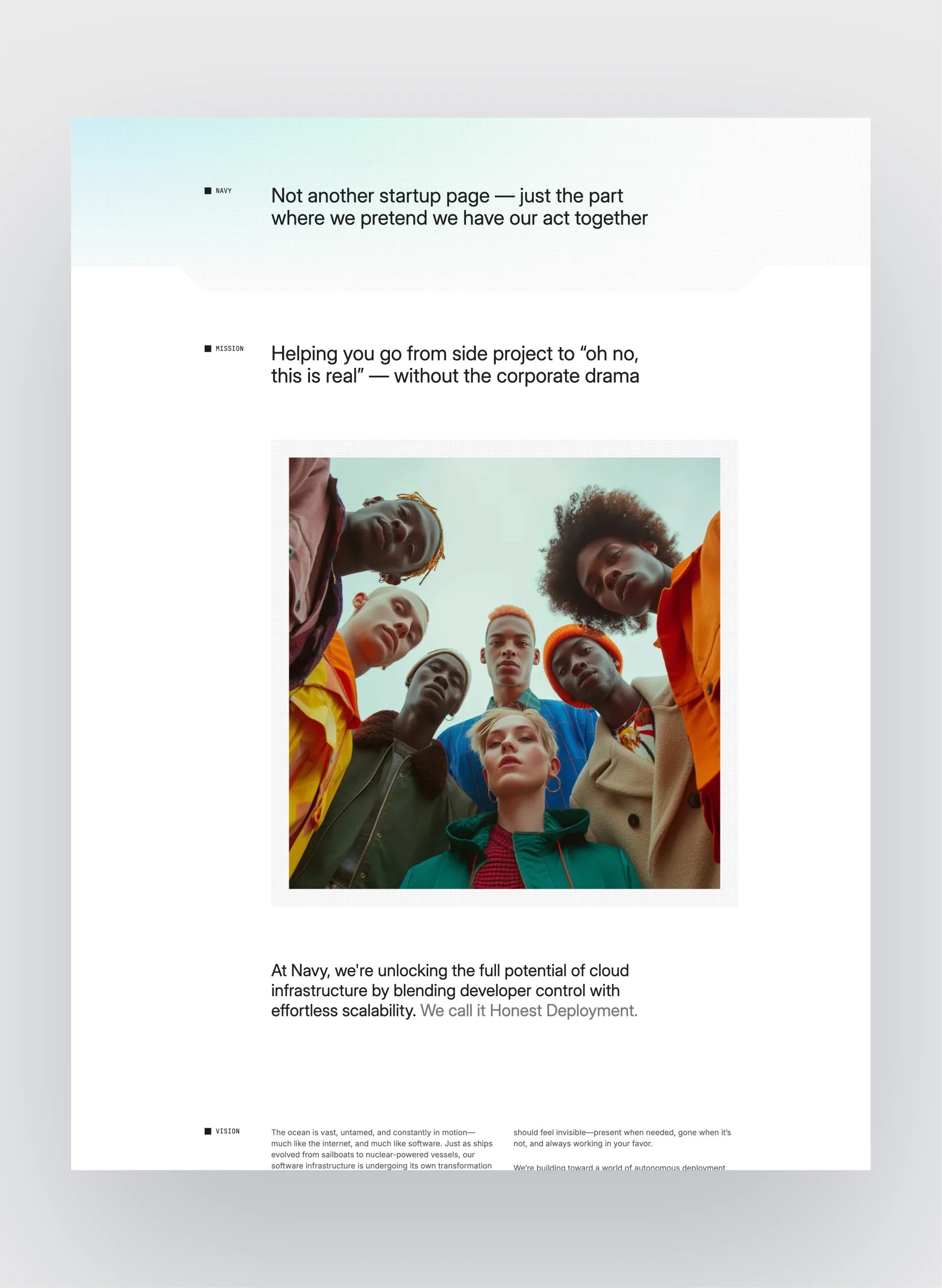 Navy changelog layout