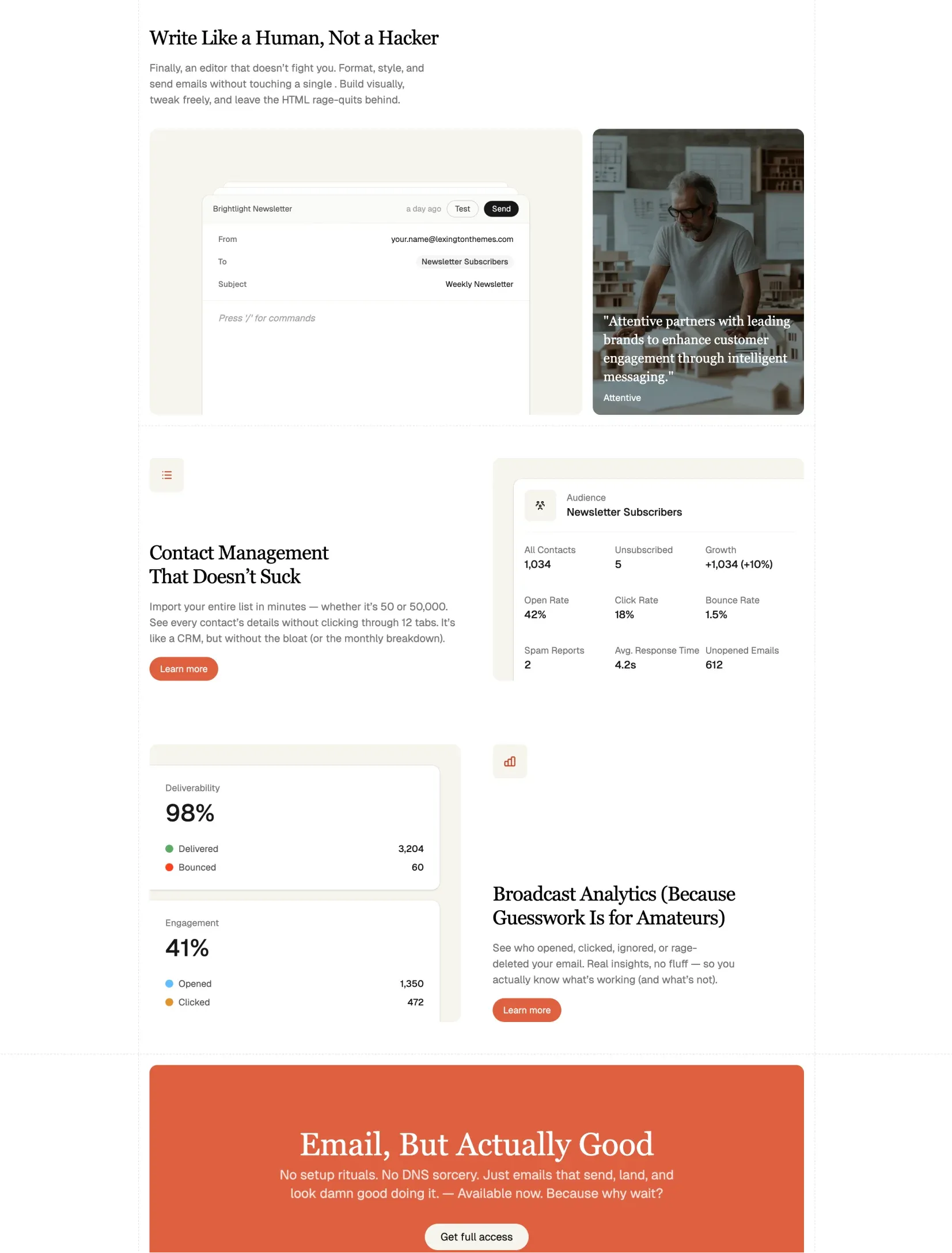 Brightlight help center layout