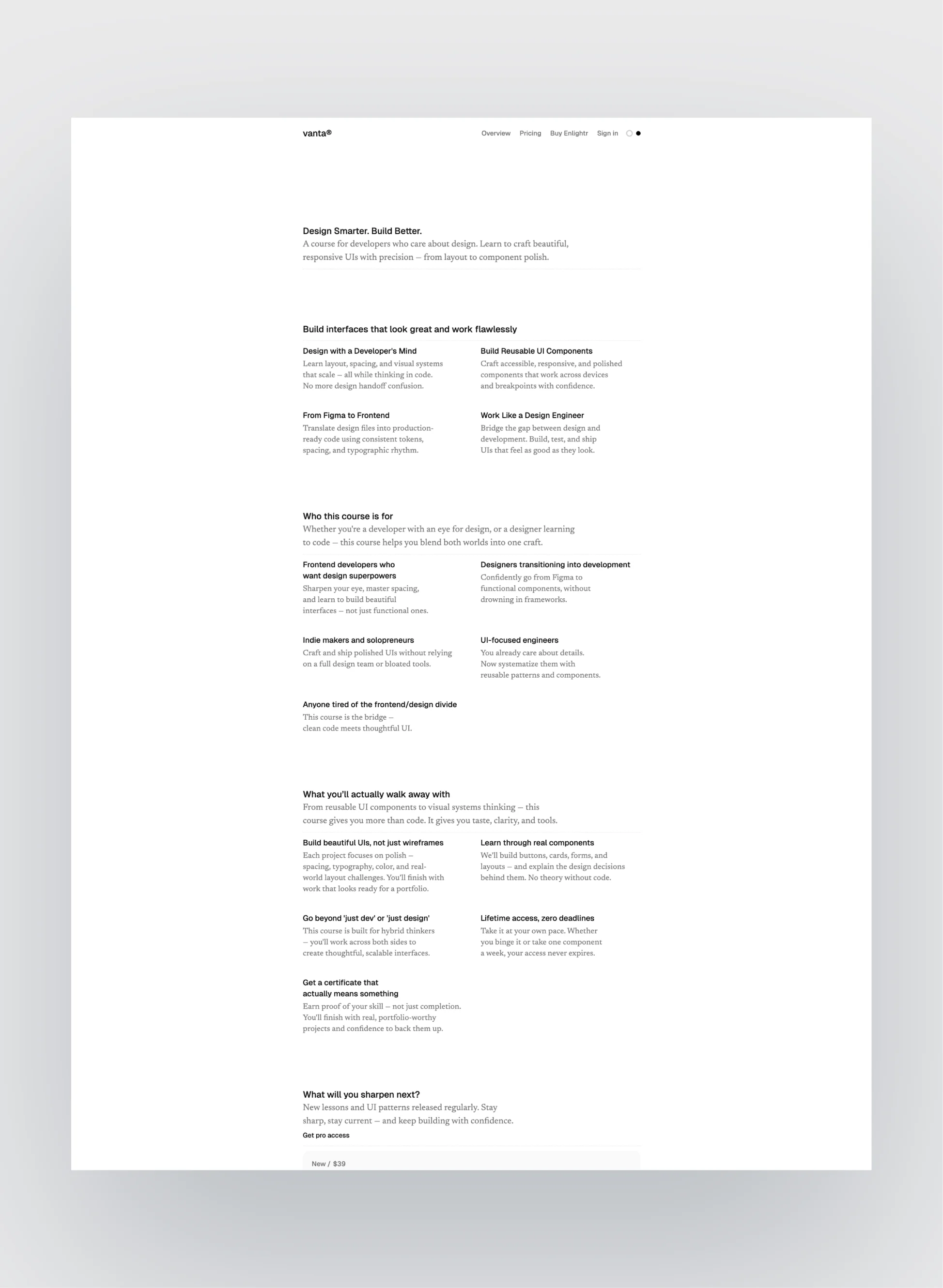 Vanta pricing section