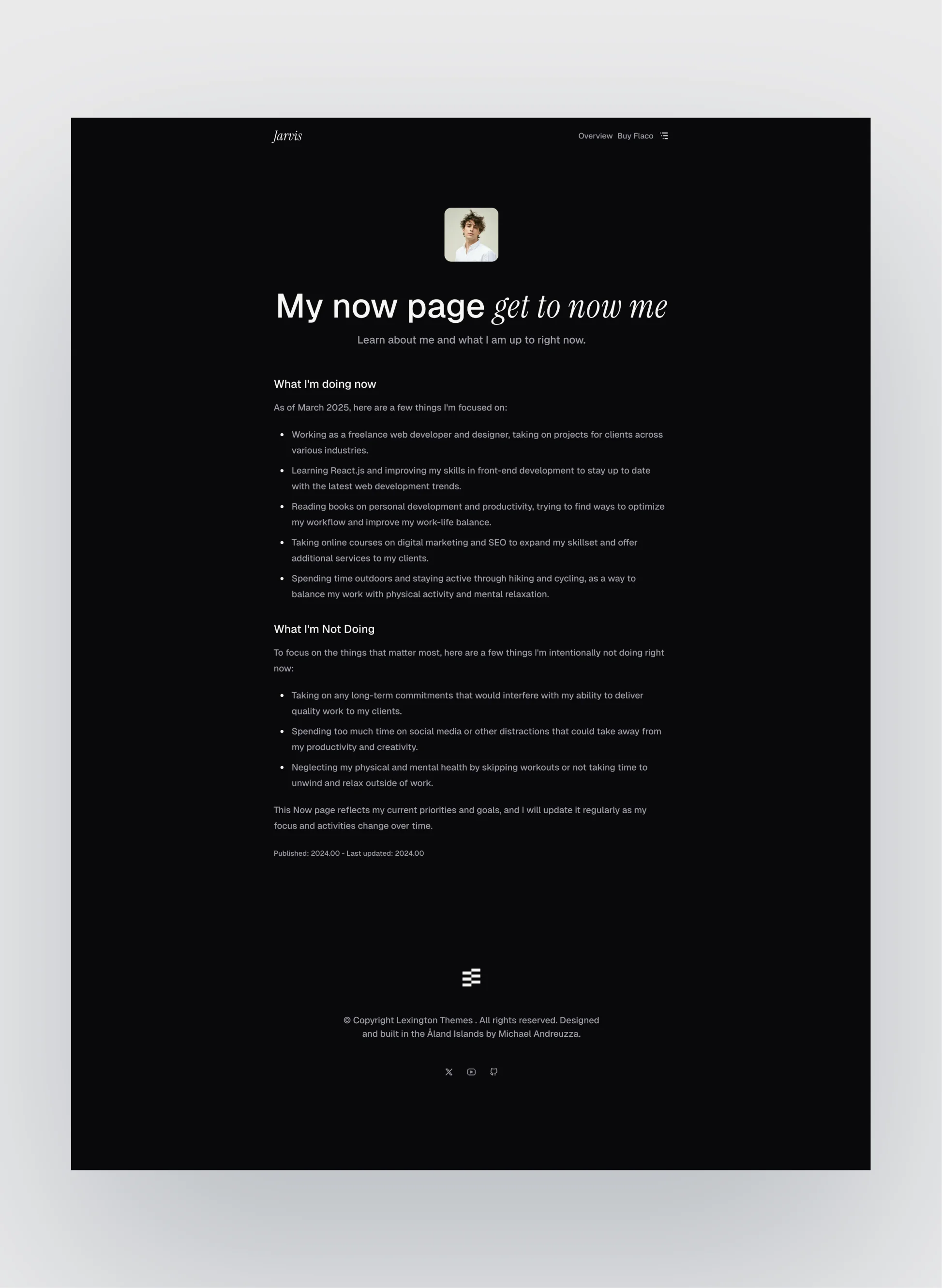 Flaco work showcase layout