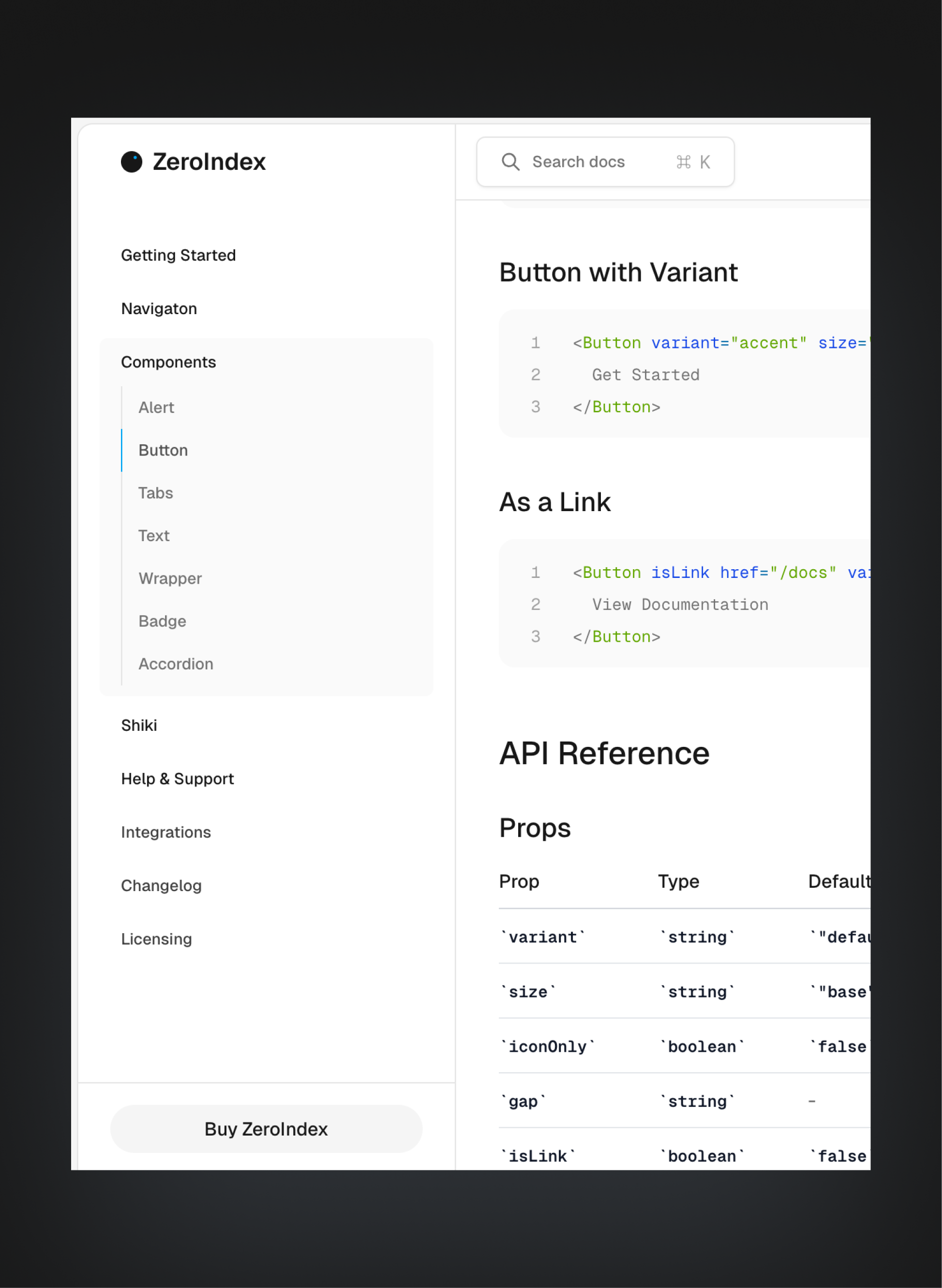 ZeroIndex team and contributors page
