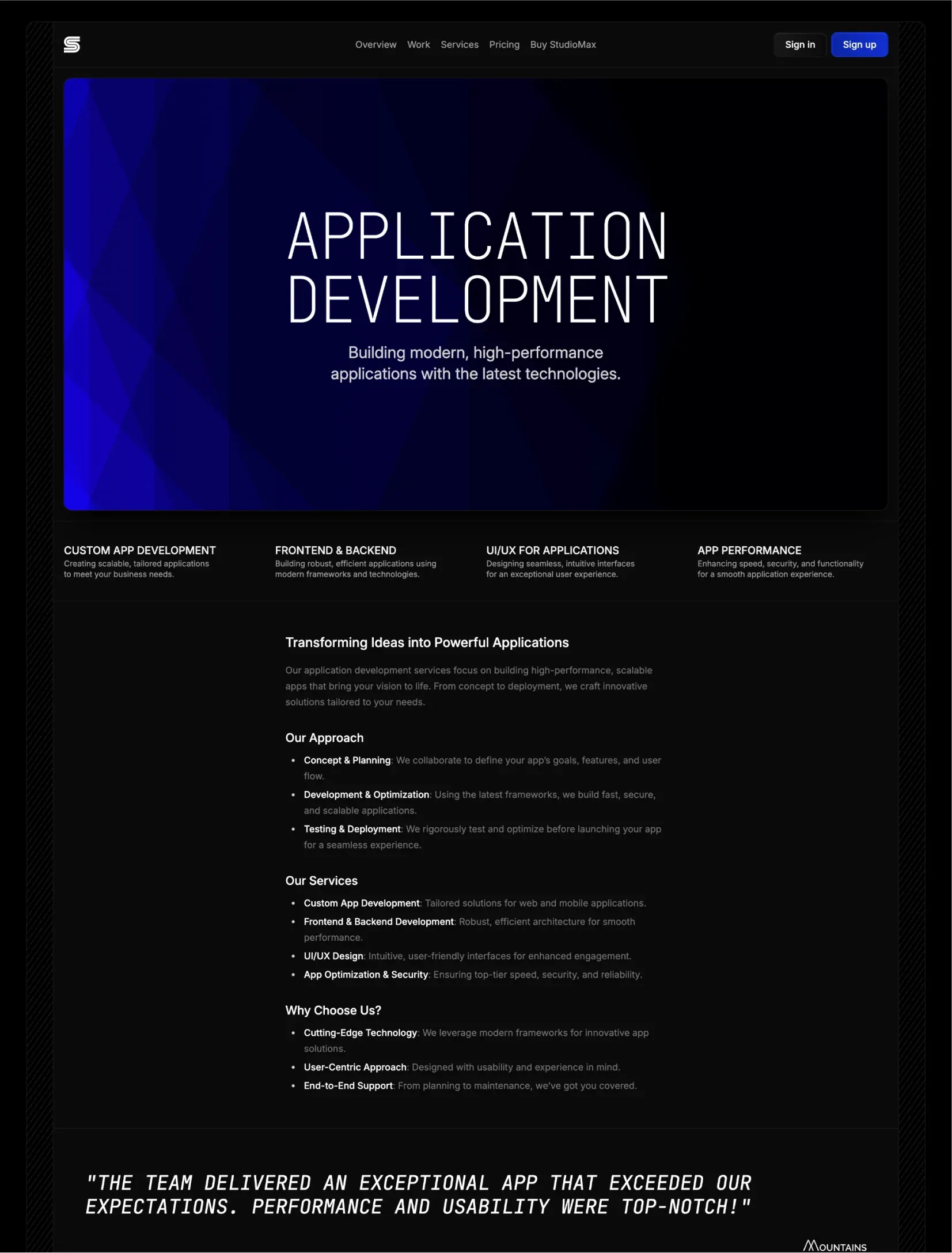 Studiomax blog layout