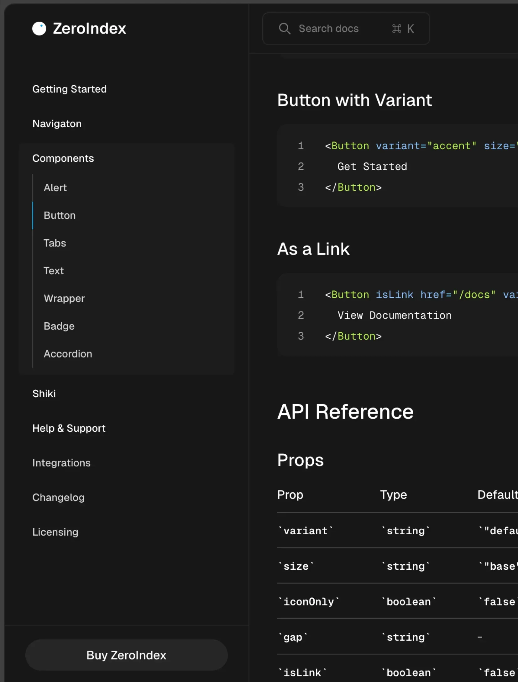 ZeroIndex team and contributors page