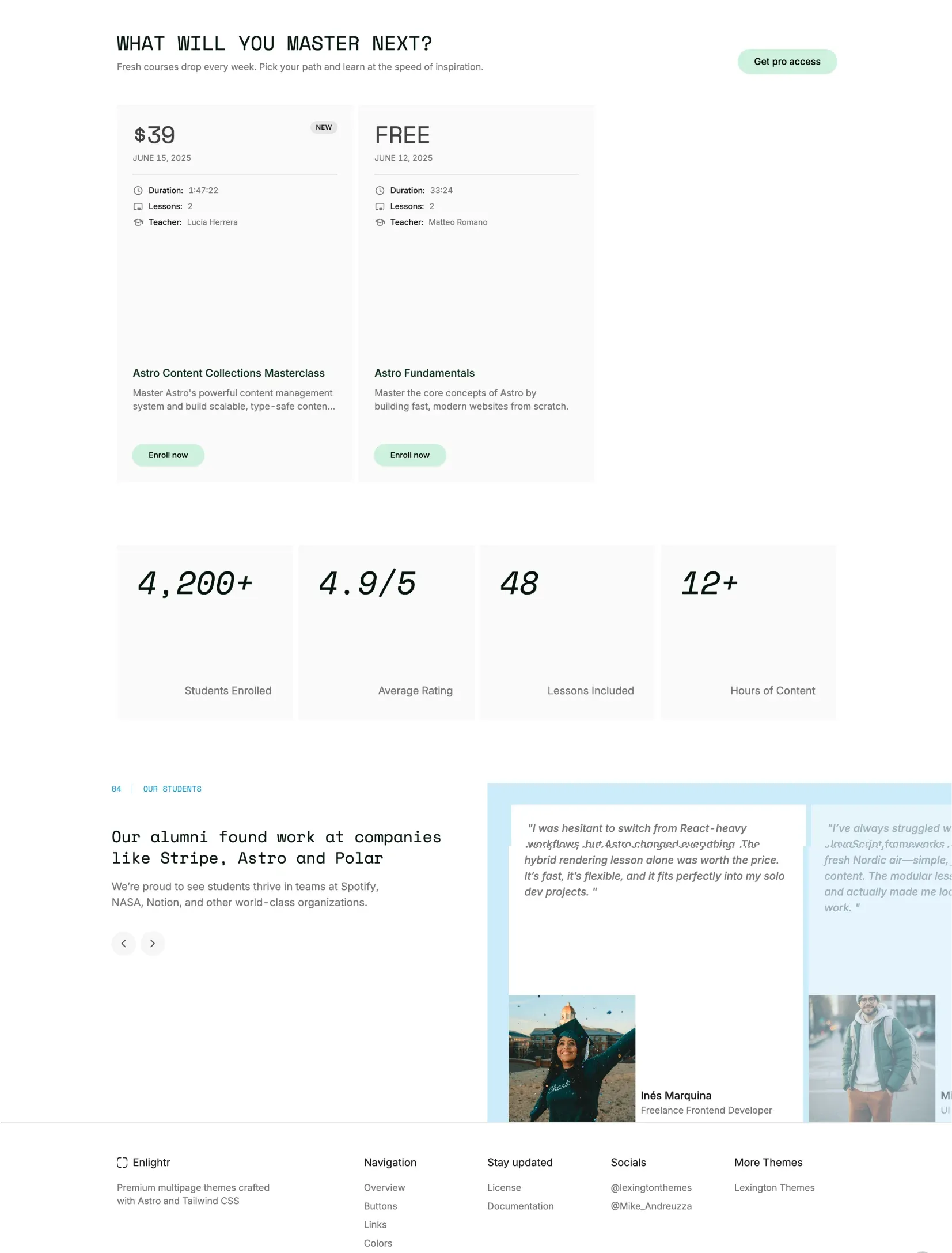 Enlightr page preview