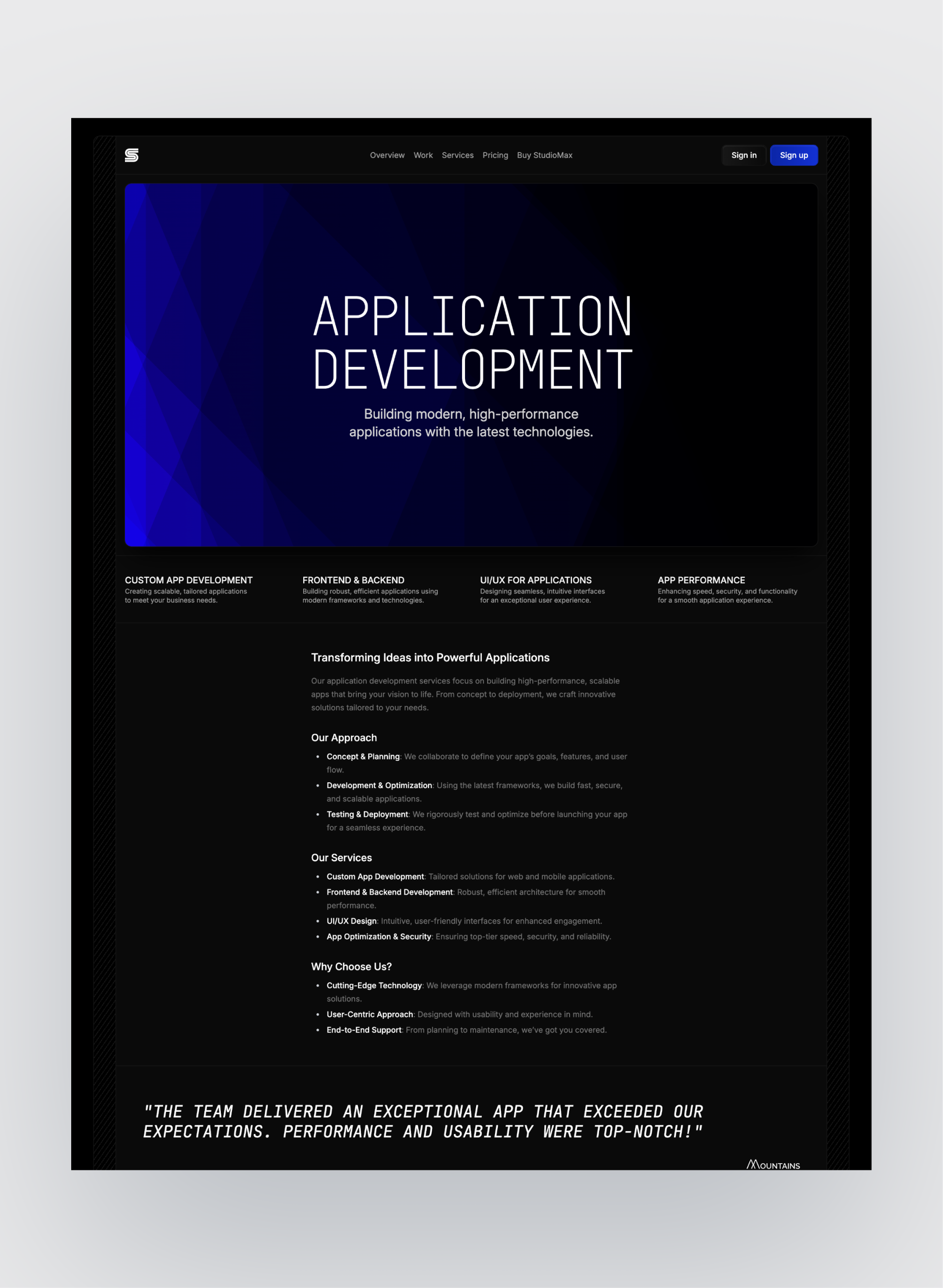 Studiomax blog layout