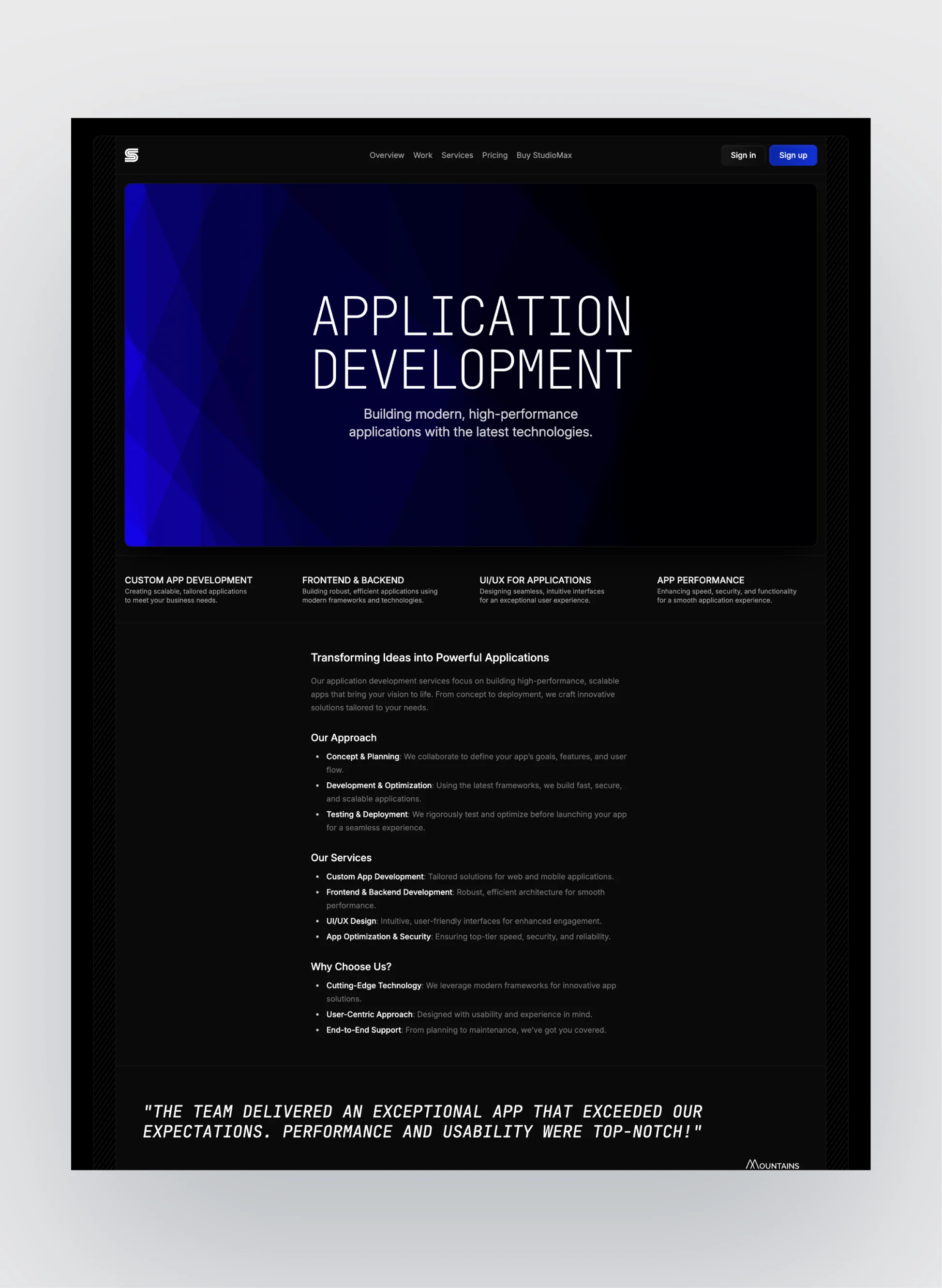 Studiomax blog layout